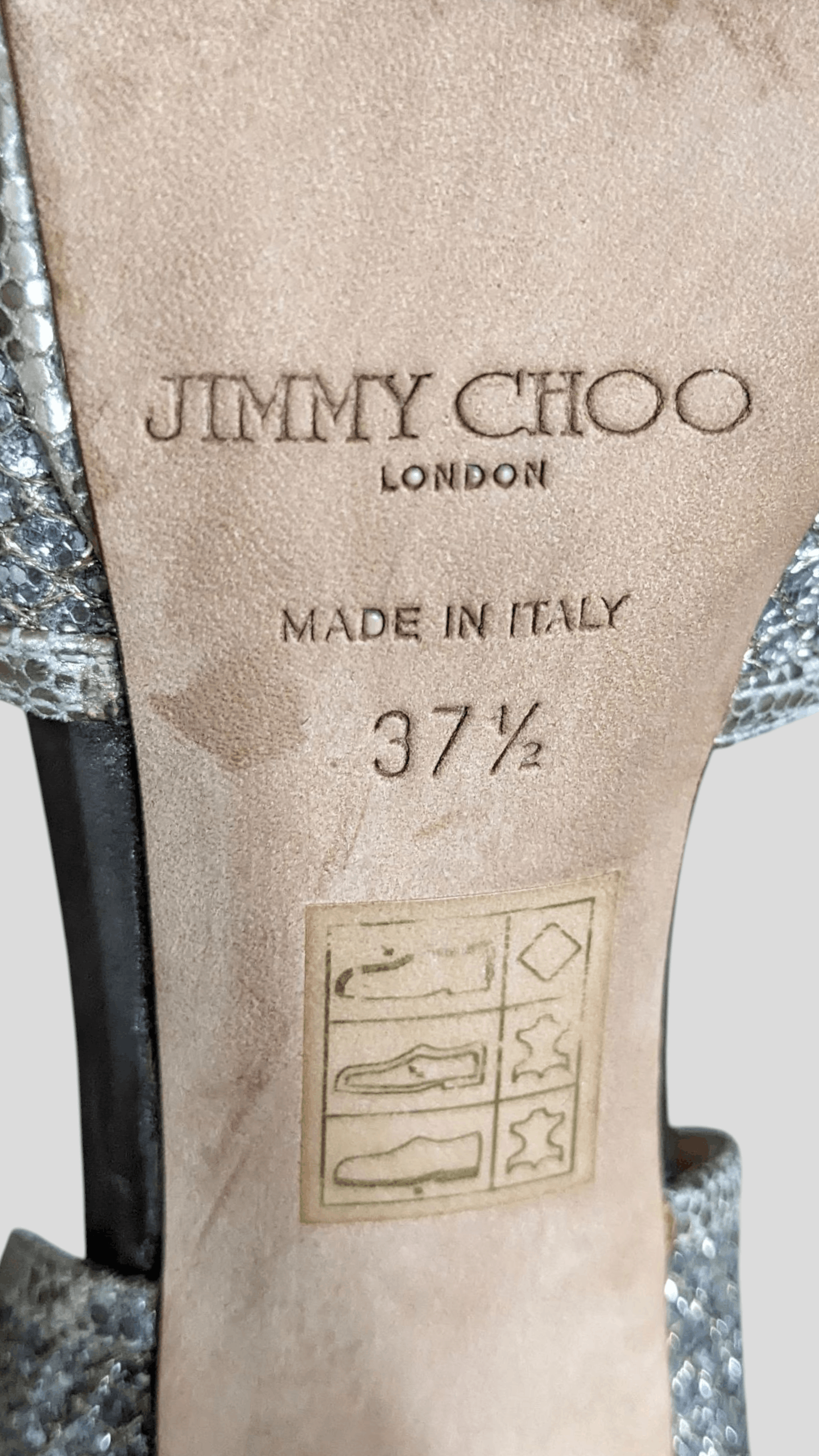Jimmy Choo Jimmy Choo Glitter Strappy High Heel Sandals – Size 37.5 Size US 7.5 / IT 37.5 - 11 Thumbnail