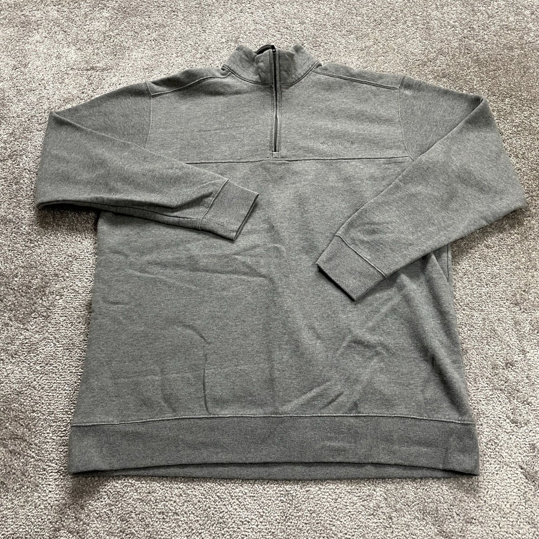 Vintage Columbia Hart Mountain Jacket Men XL Gray Fleece 1/4 Zip High Neck Logo Hiking Size US XL / EU 56 / 4 - 2 Thumbnail