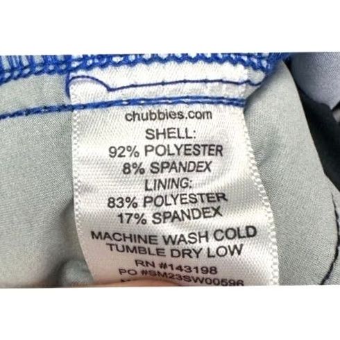 Chubbies Chubbies Swim Trunks Mens Small Blue Daddy Shark Drawstring Lined Swimwear NEW Board Shorts Beach Size US 29 - 6 Thumbnail