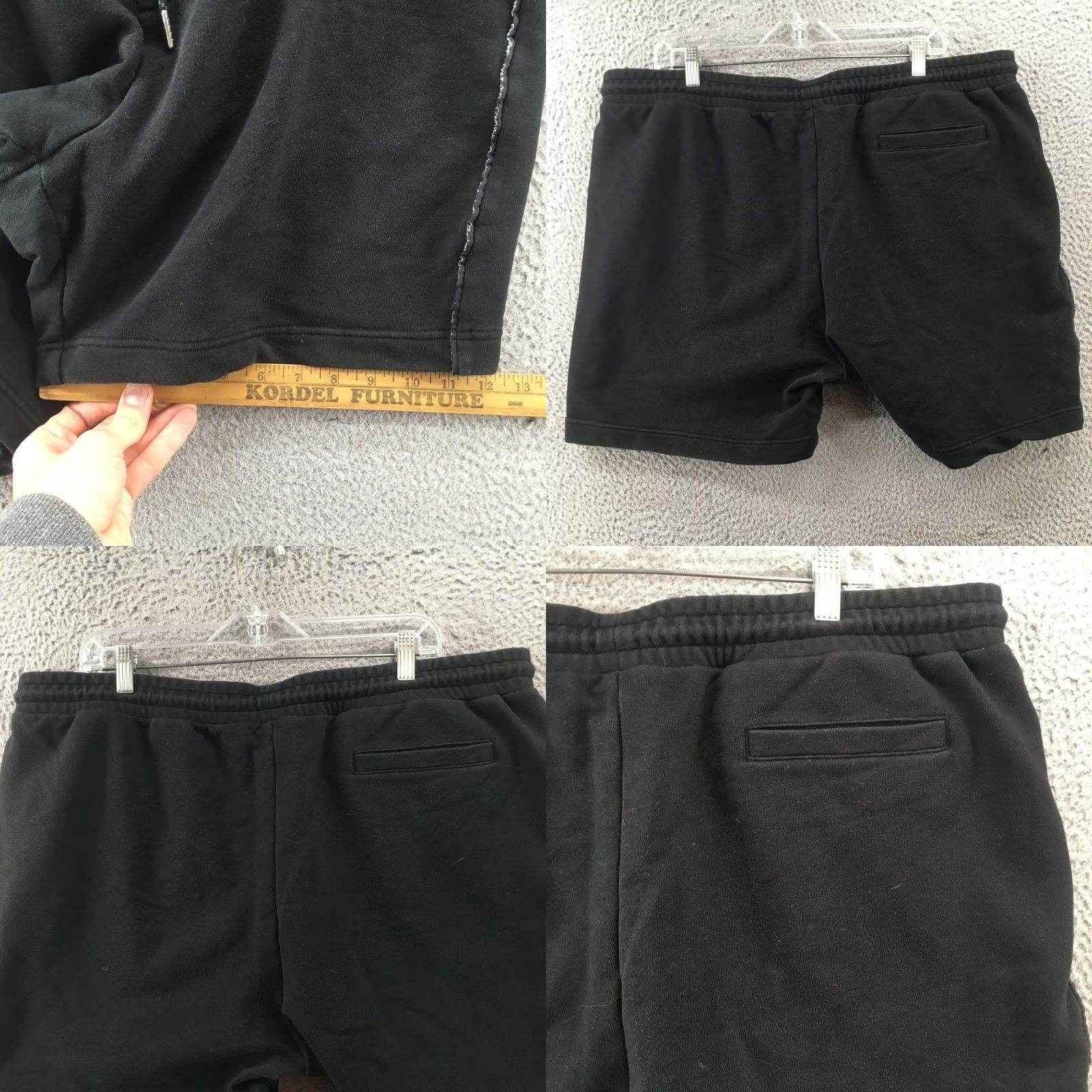 Calvin Klein Calvin Klein Sweatshorts Mens Black High Rise Drawstring Pocket Size ONE SIZE - 8 Thumbnail