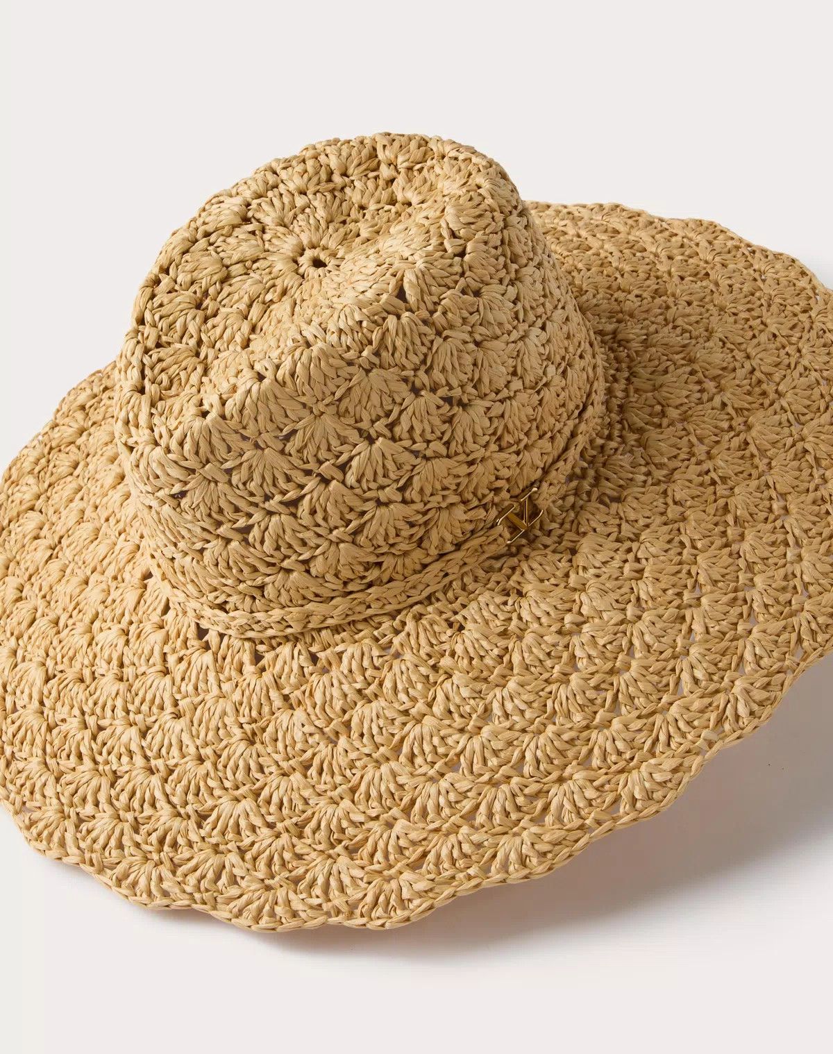 Valentino oc11z0725 Size:56/Fedora Escape Raffia Hat in Golden Size ONE SIZE - 4 Thumbnail
