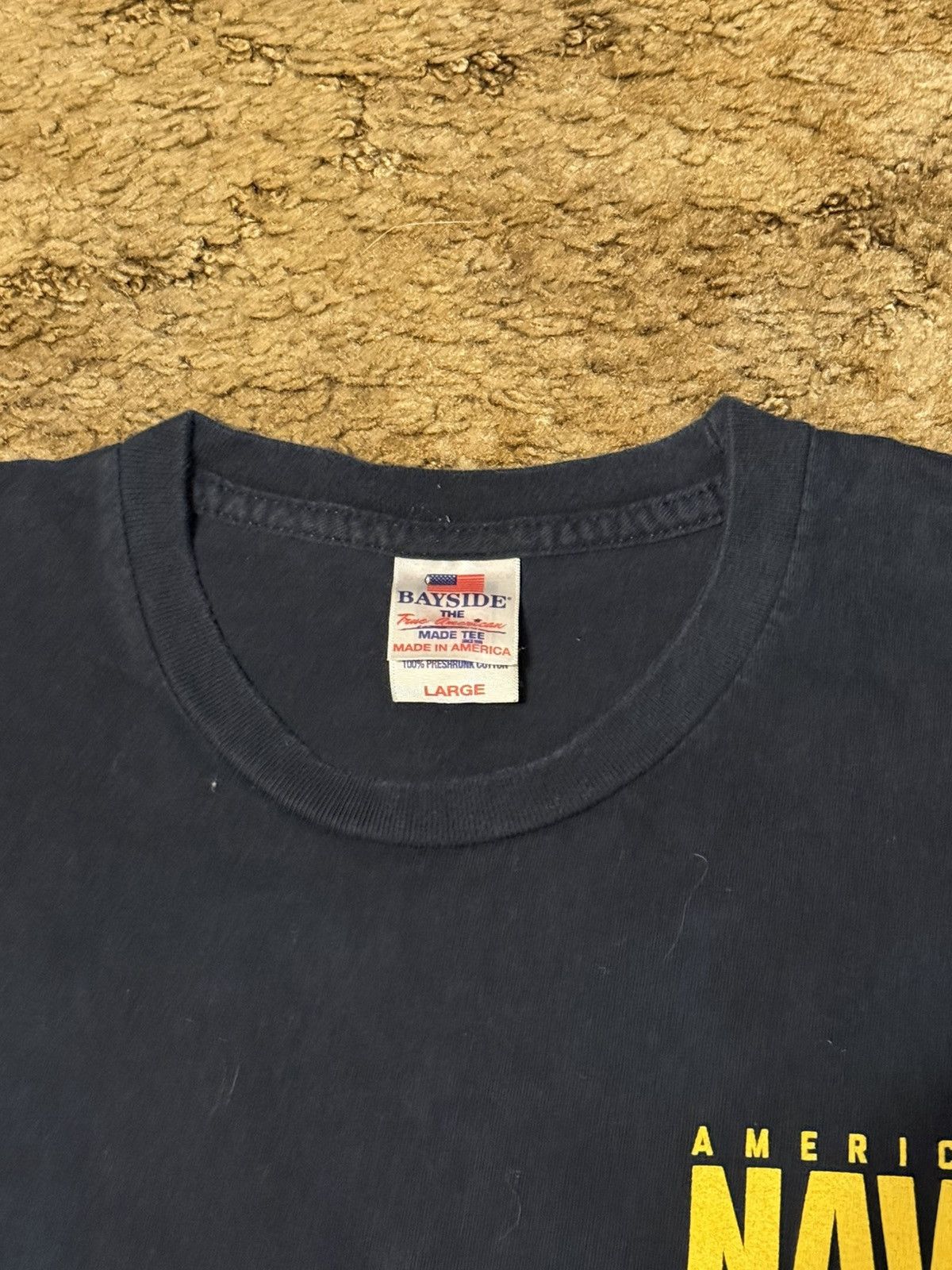 Vintage Vintage Navy T-Shirt Black / Yellow Large Size US L / EU 52-54 / 3 - 5 Thumbnail