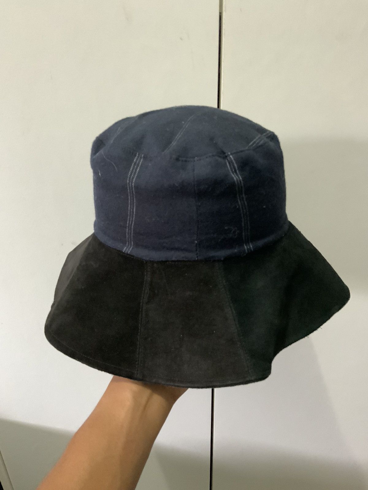 Genuine Leather Suade Leather Bucket Hat Size ONE SIZE - 10 Thumbnail