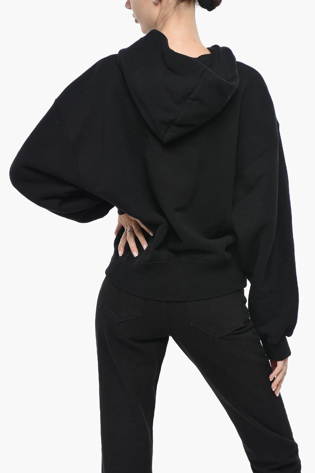 Off-White og1mm0426 Brushed Cotton Hoodie in Black Size XXS / US 00 / IT 34 - 2 Thumbnail