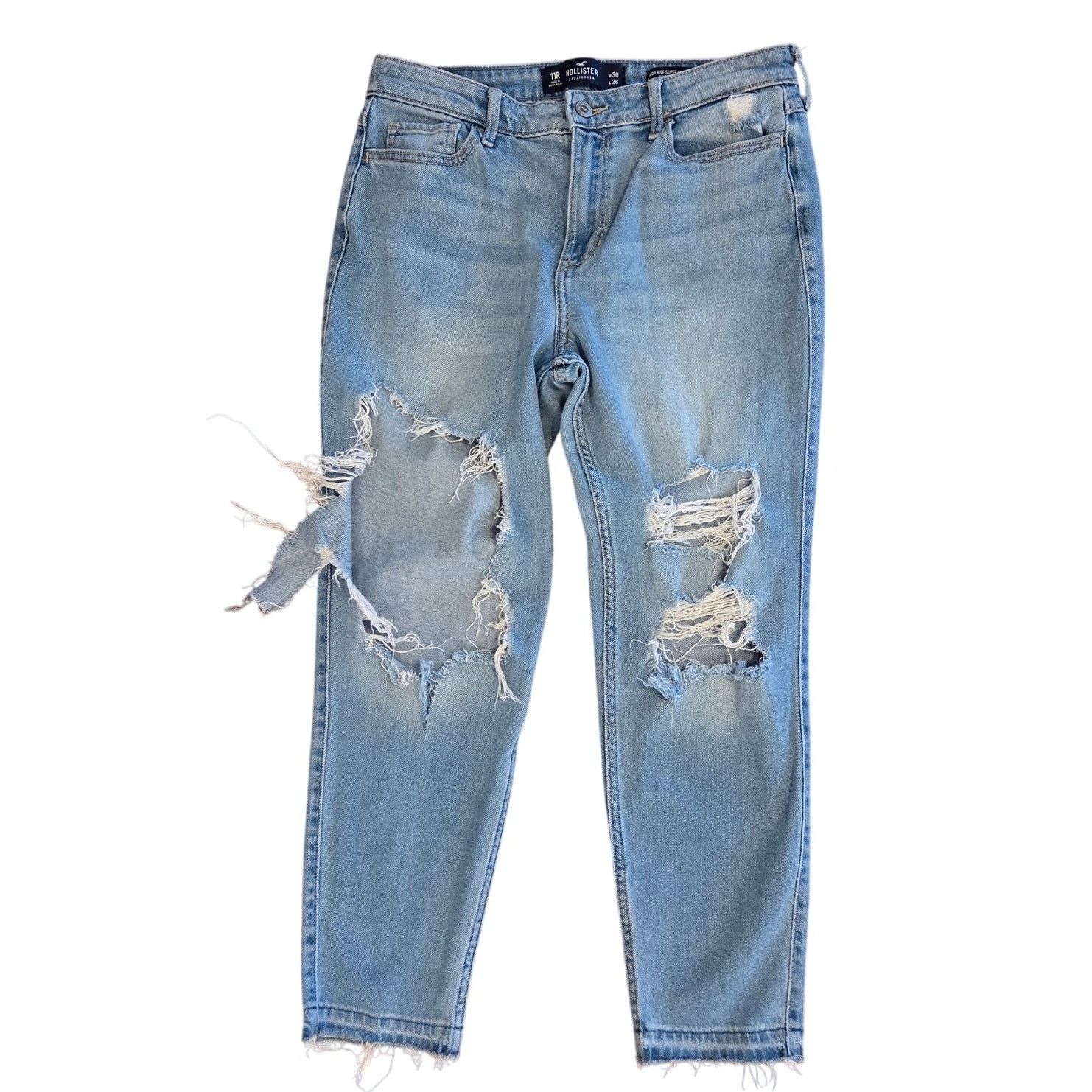 Hollister Hollister Womens11R Light Blue Distressed size30x26 Size 30" / US 8 / IT 44 - 2 Thumbnail