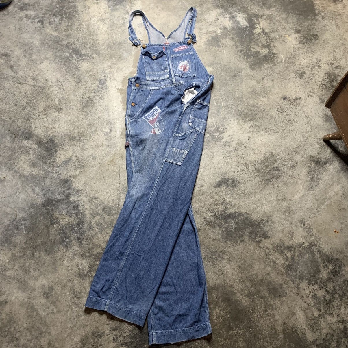 Hysteric Glamour × Japanese Brand Vintage Hysteric Glamour Overalls Multi Printed Logo Denim Size US 33 - 2 Thumbnail