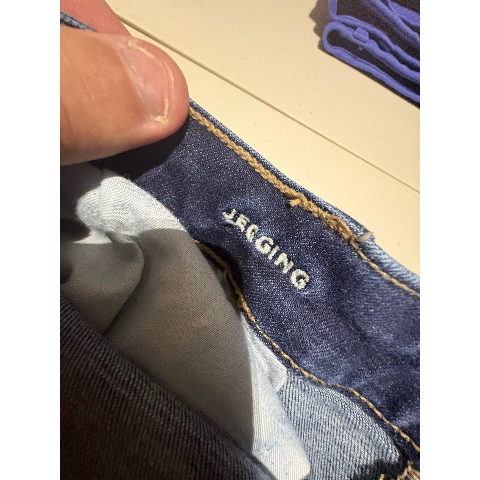 American Eagle Outfitters American Eagle Women’s Slim Straight Jeans Size 14 Dark Wash Size 36" / US 14 / IT 50 - 8 Thumbnail