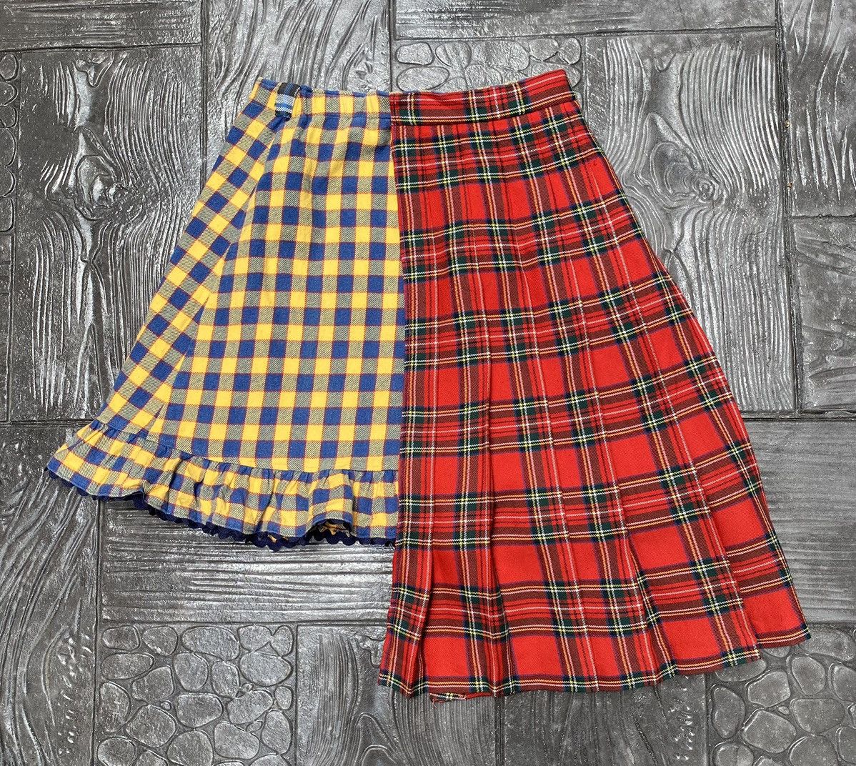 Japanese Brand 🔥RARE🔥 Mezzo Piano Split Yellow/Red Tartan Seditionaries Size 27" / US 4 / IT 40 - 8 Thumbnail