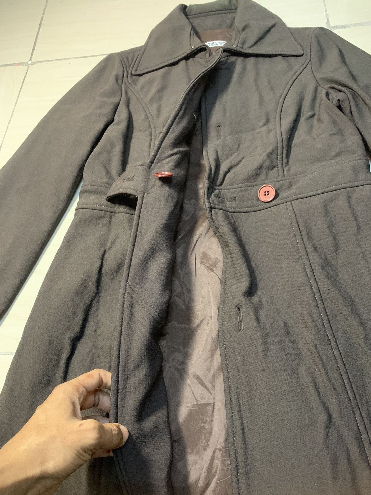 Katharine Hamnett London 90s KATHARINE HAMNETT LONDON LONG JACKET RARE Size US S / EU 44-46 / 1 - 6 Thumbnail
