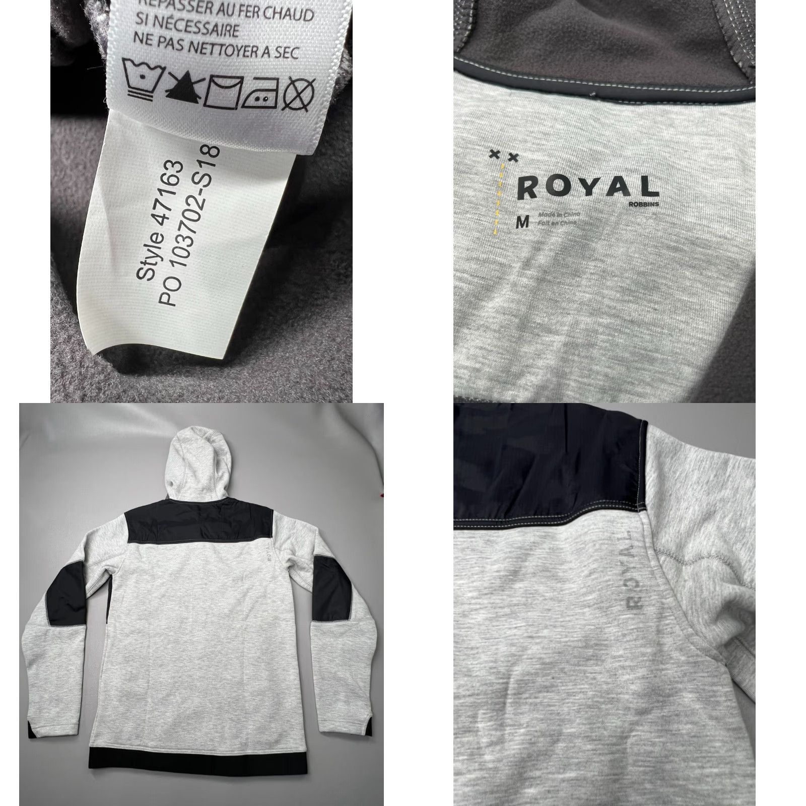 Royal Robbins Royal Robbins Rocktown Hybrid Heather Hoodie Full Zip M Men's Grey Size US M / EU 48-50 / 2 - 8 Thumbnail