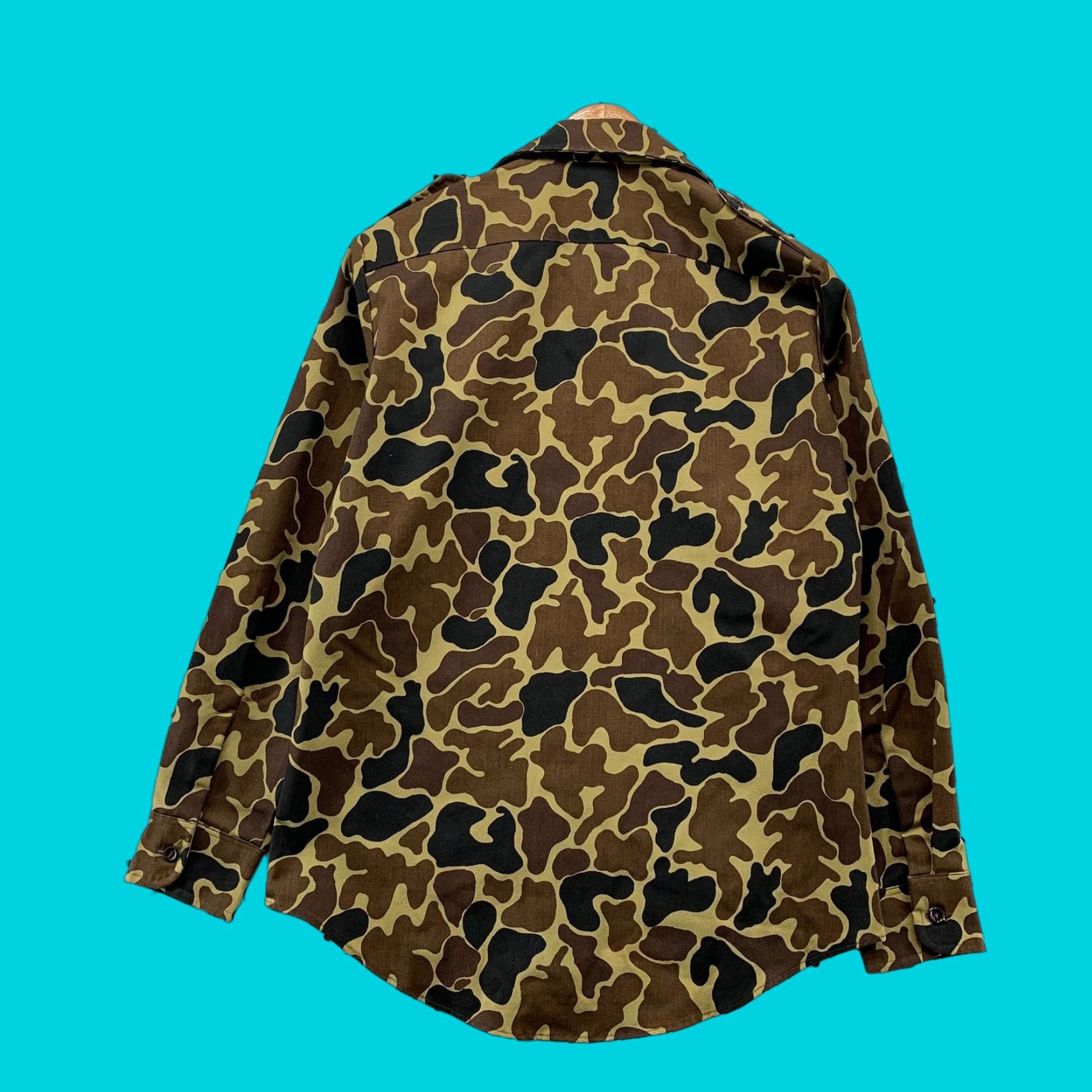 Vintage VINTAGE Woolrich Duck Camo Button Shirt Mens Small Camouflage 60s 70s Made USA Size US S / EU 44-46 / 1 - 1 Thumbnail