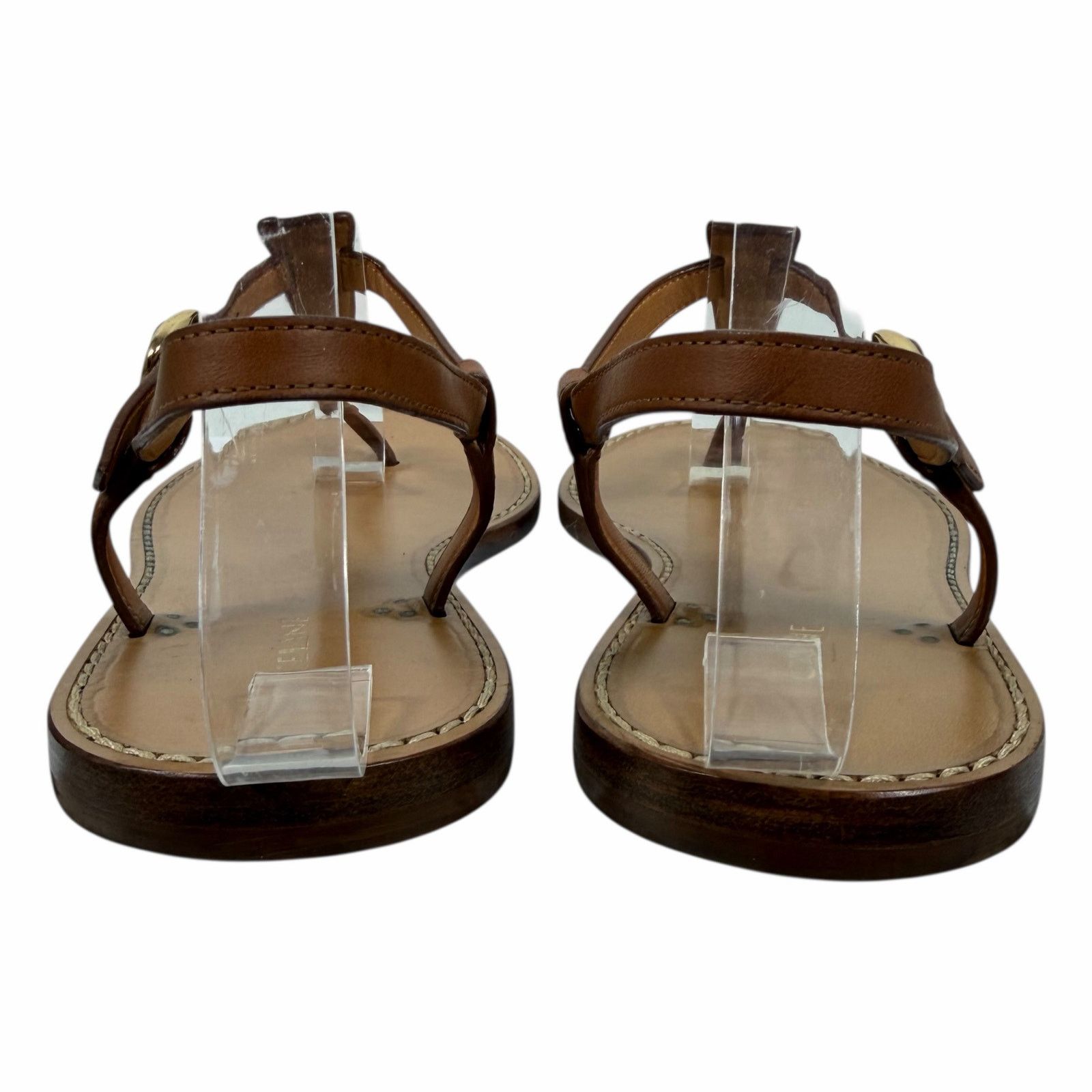 Celine Celine Triomphe Thong Leather Flat Sandal Brown Size 36 Size US 6 / IT 36 - 9 Thumbnail