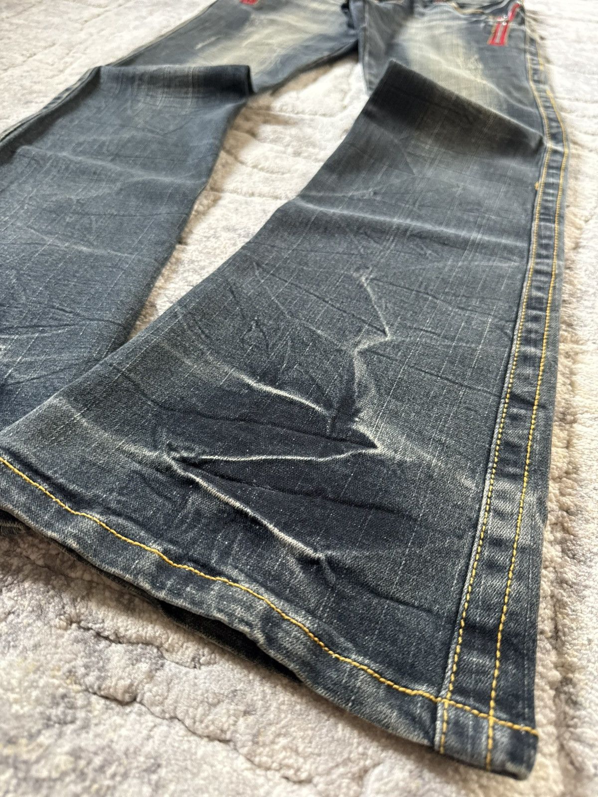 If Six Was Nine Ifsixwasnine Lgb Kapital Junya Style Low Rise Flared Jeans Size US 28 / EU 44 - 8 Thumbnail