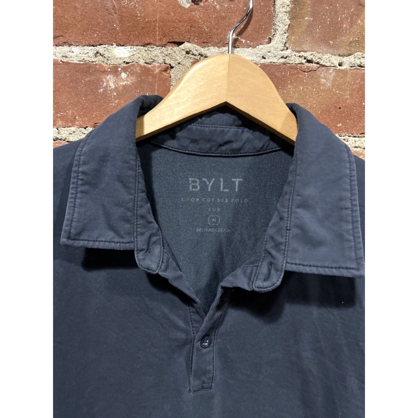 Vintage BYLT Polo Shirt Mens XL Navy Performance Nylon Blend Golf Shirt Size US M / EU 48-50 / 2 - 2 Thumbnail