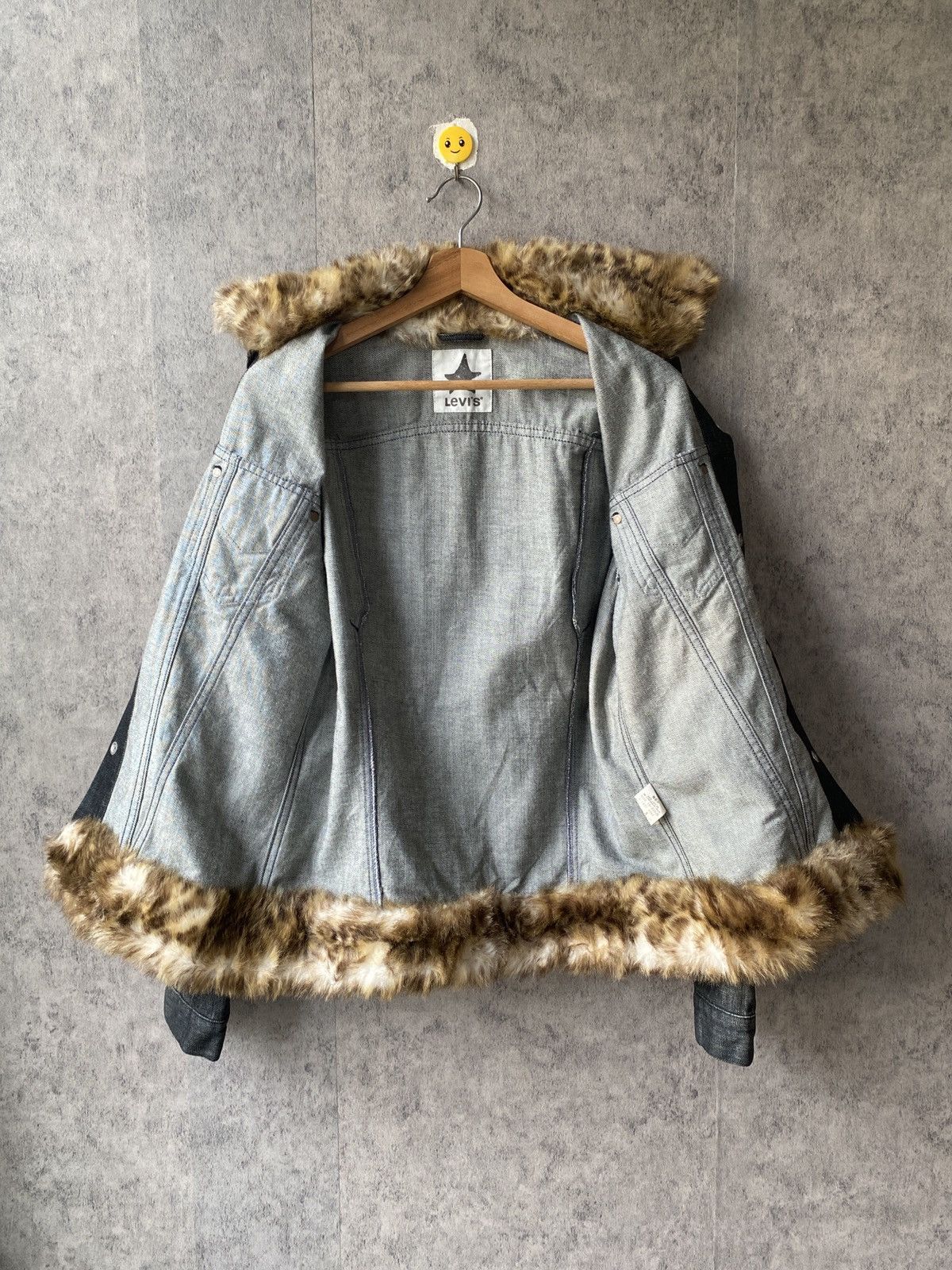 Japanese Brand Levi’s Star Japan Design Fur Denim Jacket Size US M / EU 48-50 / 2 - 9 Thumbnail