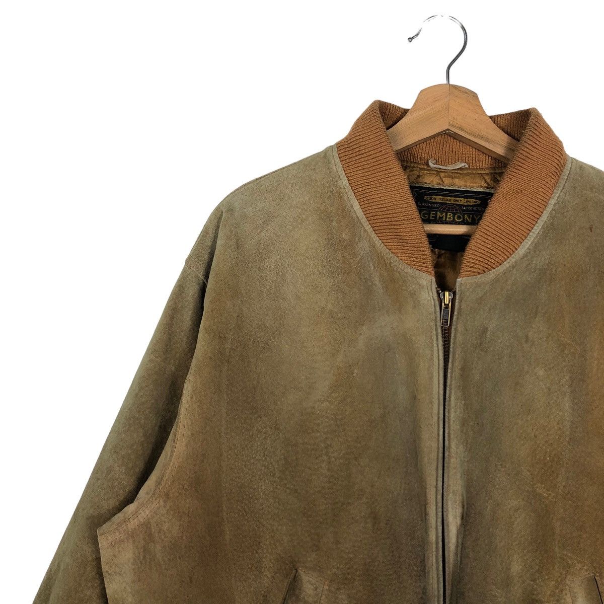 Japanese Brand 🔥90’s Vintage Genuine Bomber Leather Jacket Gembony Japan Size US L / EU 52-54 / 3 - 6 Thumbnail
