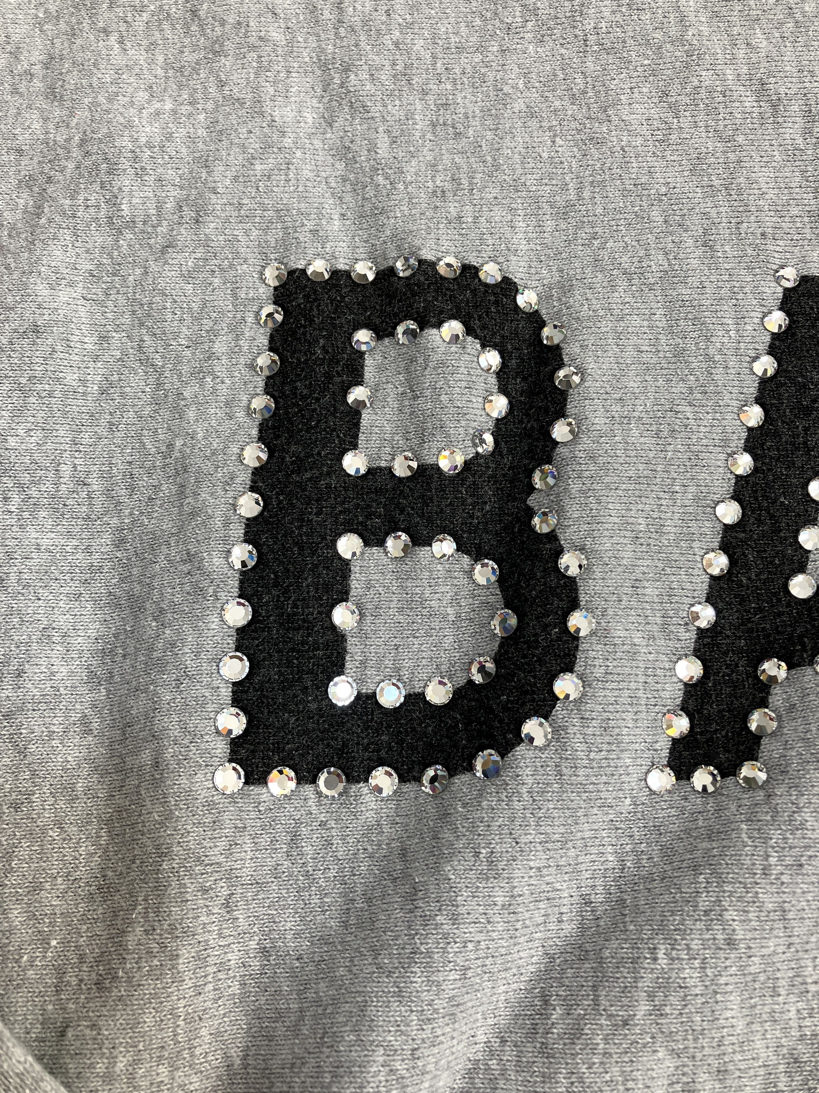 Bape OG Bape Gray Swarovski Spell Out Pullover Hoodie Size US L / EU 52-54 / 3 - 4 Thumbnail