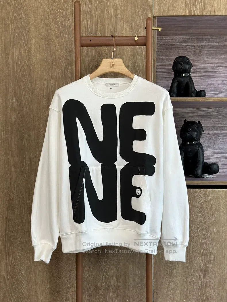 Valentino Valentino White printed casual crew neck sweatshirt Size US S / EU 44-46 / 1 - 1 Thumbnail