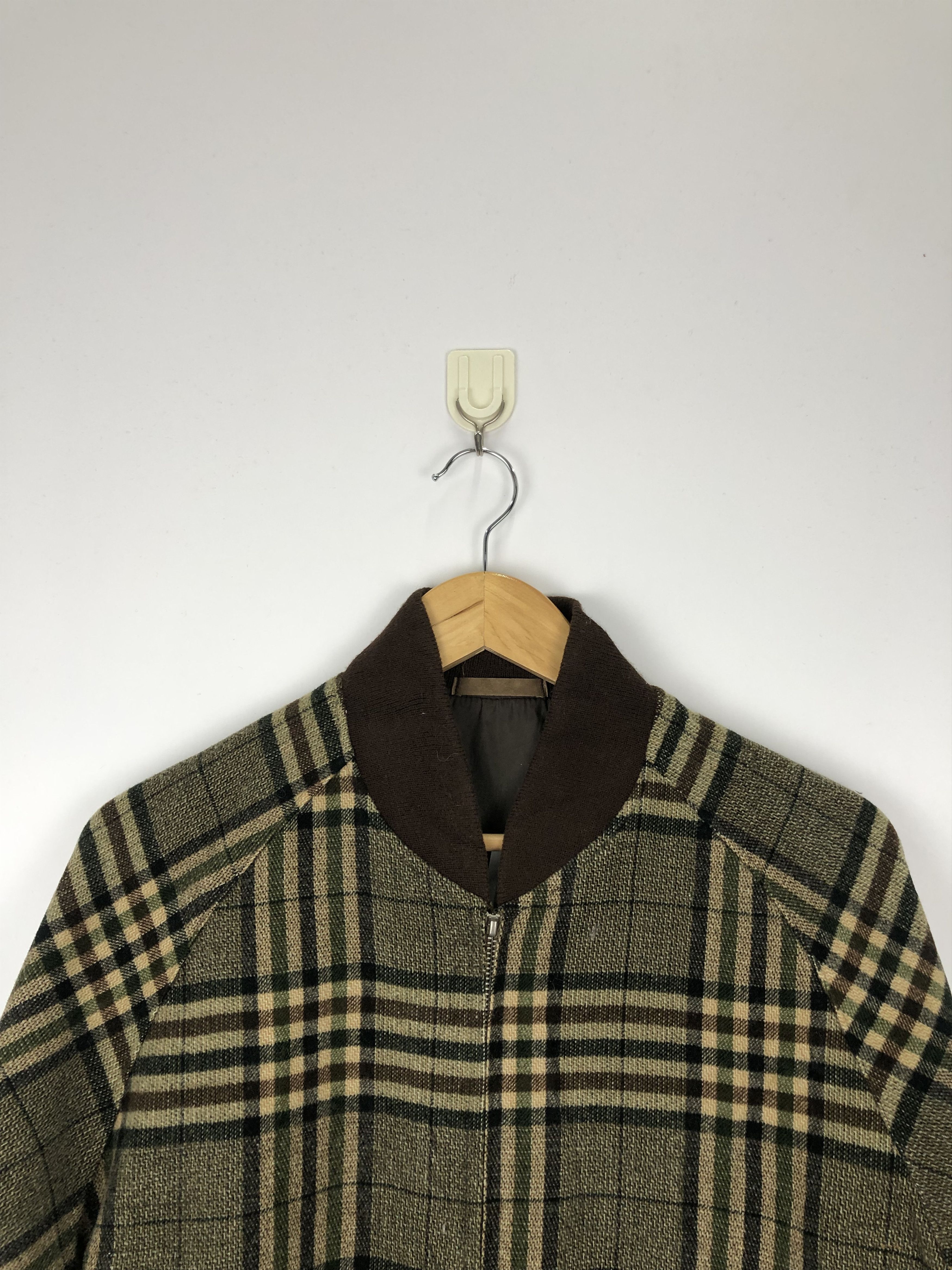 Vintage Vintage 90s Japanese Brand Zipper Plaid Varsity Jacket V0412 Size US M / EU 48-50 / 2 - 2 Thumbnail