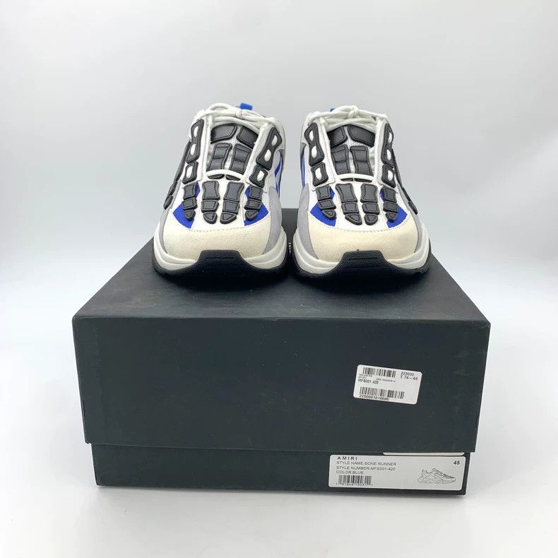 Amiri Amiri Color-blocked round toe lacing thick-soled sneakers Size US 12 / EU 45 - 8 Thumbnail