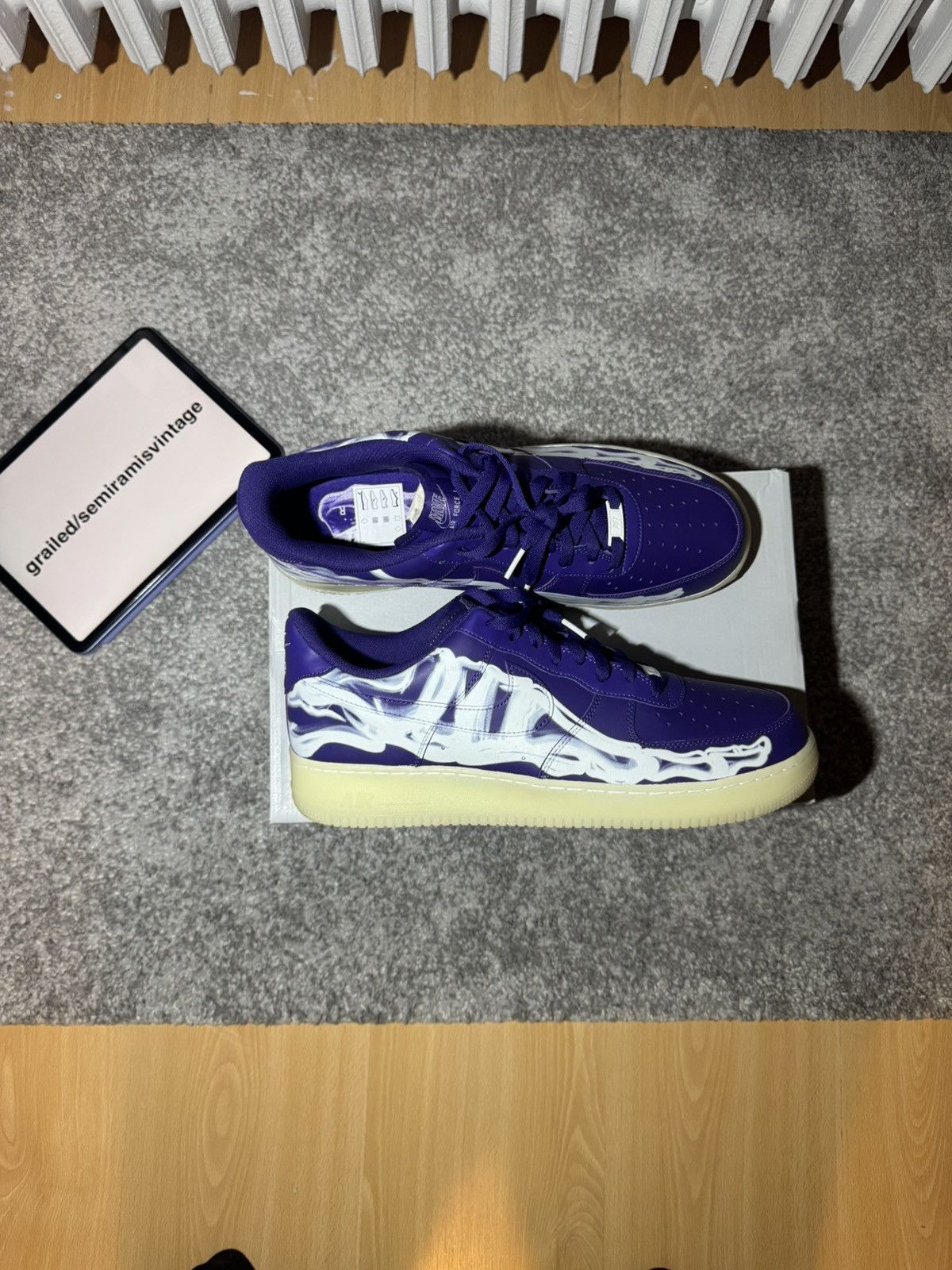 Nike Nike Air Force 1 Low ‘07 QS Purple Skeleton Haloween (2021) Size US 15 / EU 48 - 1 Thumbnail