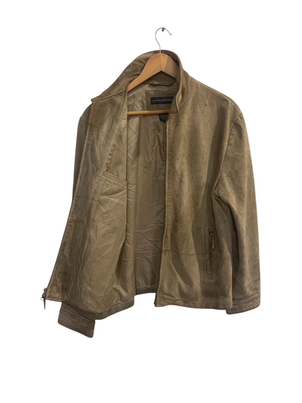 Banana Republic Rare!!Banana Republic Travel Tan Suede Leather Jacket Size US S / EU 44-46 / 1 - 4 Thumbnail