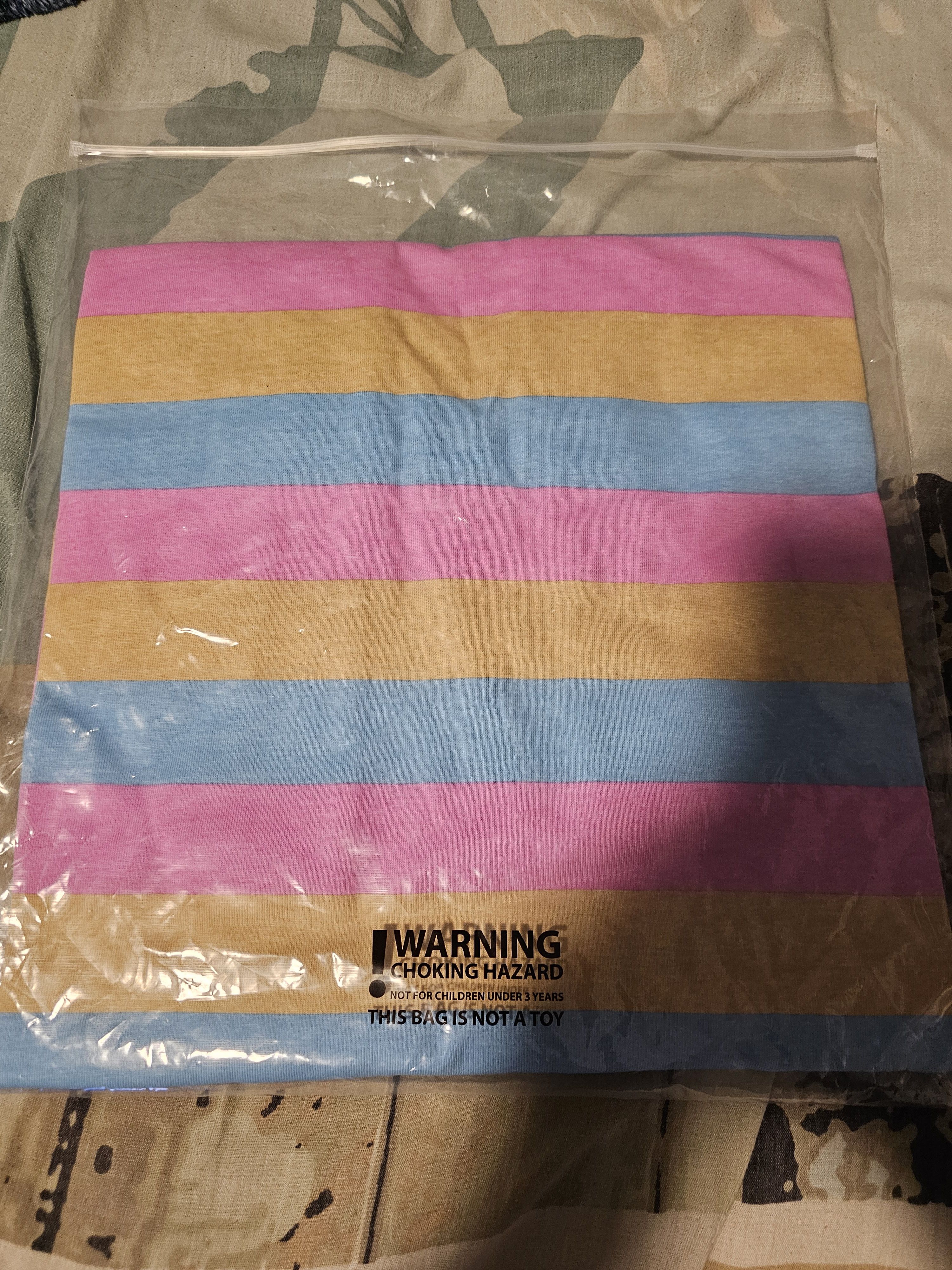 image of Golf Wang Wolf 10 Year Anniversary "bimmer" Tee in Blue Pink Yellow, Men's (Size XL)