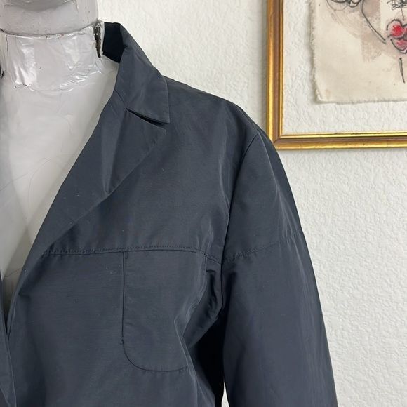 Jil Sander × Vintage Jil Sander Nylon Slicker 2 Button High Lapel Blazer Jacket Size M / US 6-8 / IT 42-44 - 4 Thumbnail