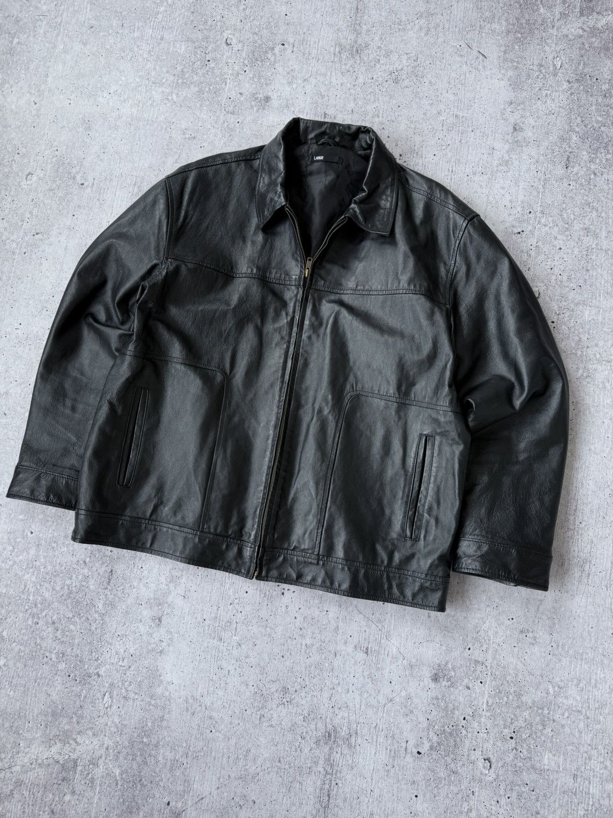 Vintage Vintage 90s Black Leather Jacket Y2K Size US L / EU 52-54 / 3 - 5 Thumbnail