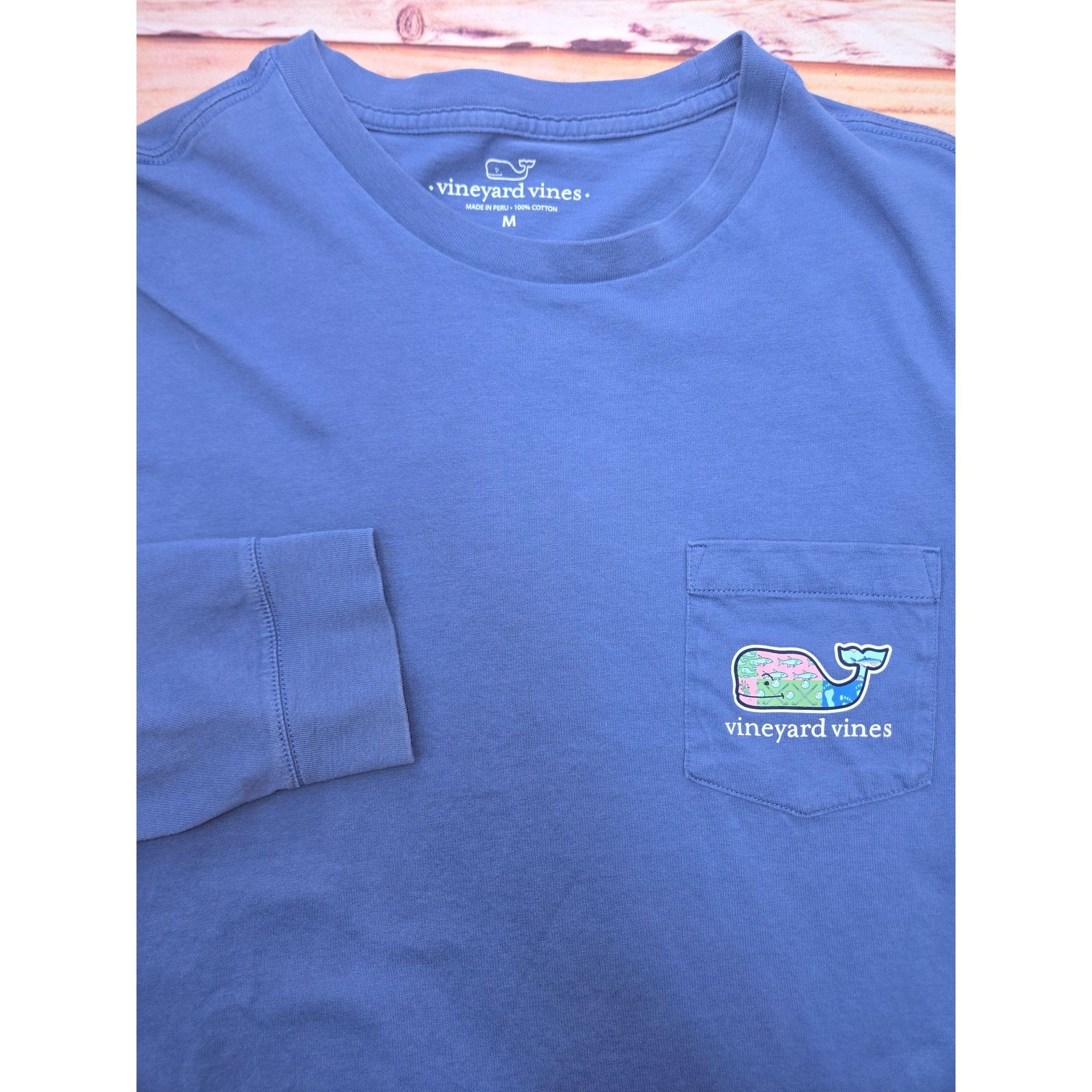 Vineyard Vines Vineyard Vines Mens Blue Long Sleeve Pocket T-Shirt Whale Lo Size US M / EU 48-50 / 2 - 3 Thumbnail