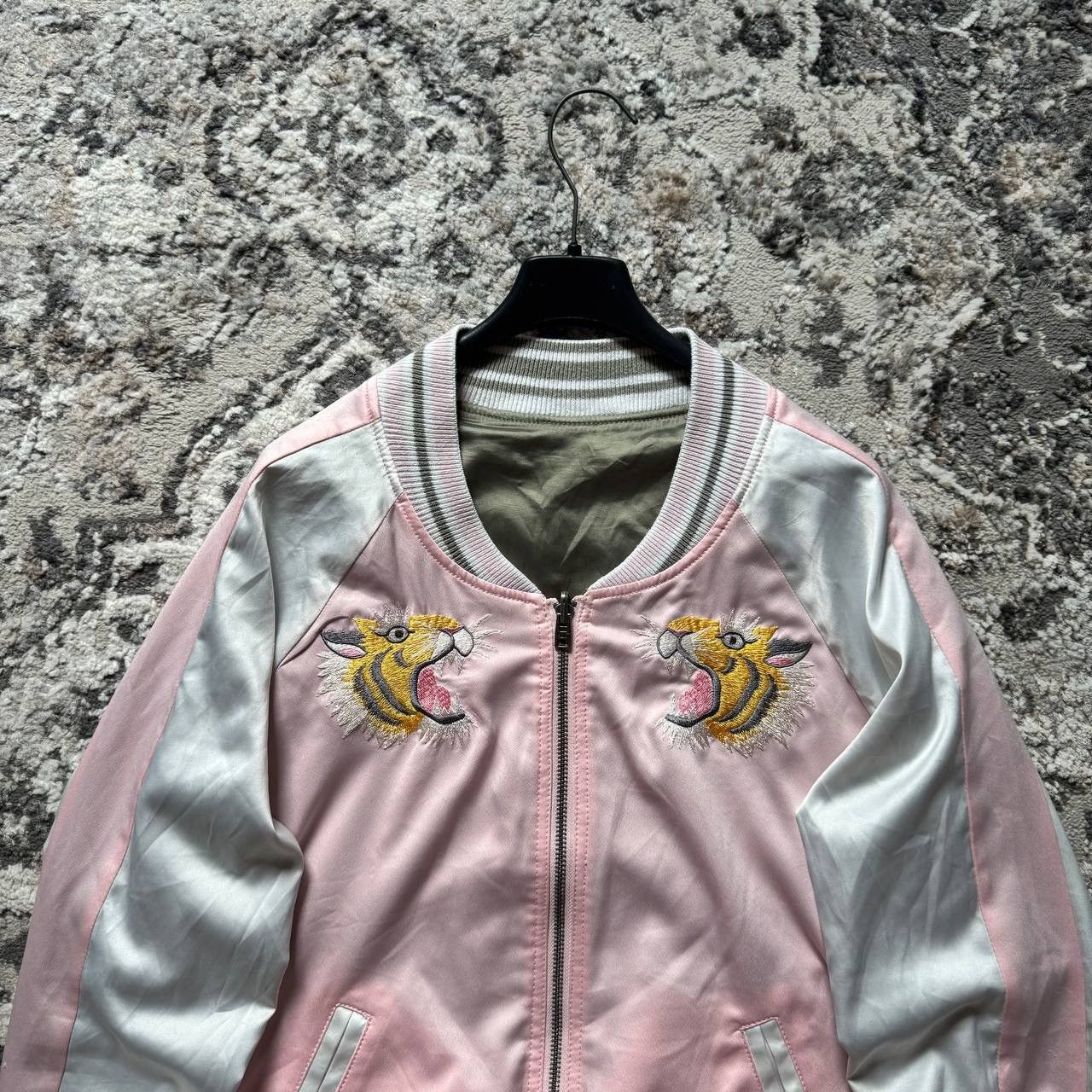 Japanese Brand Japanese Sukajan Souvenir Satin Embroidered Tiger Zip Bomber Size L / US 10 / IT 46 - 6 Thumbnail
