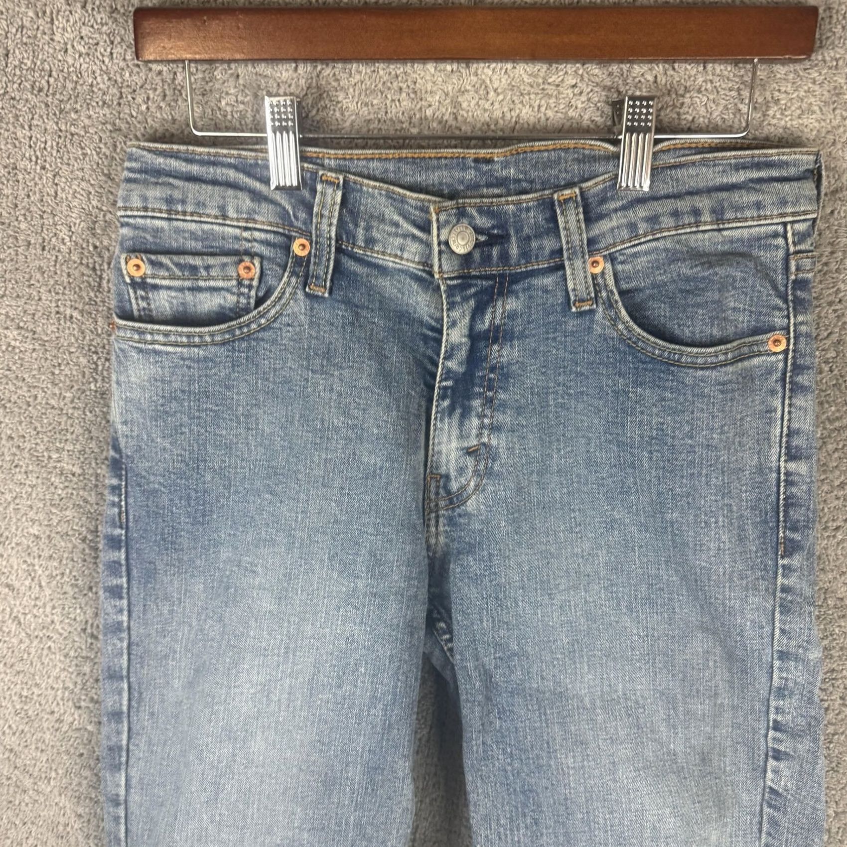 Levi's Levi's 511 Jeans Mens 30x30 Light Wash Blue Slim Fit Tapered Leg Stretch Denim Jeans Size US 30 / EU 46 - 4 Thumbnail
