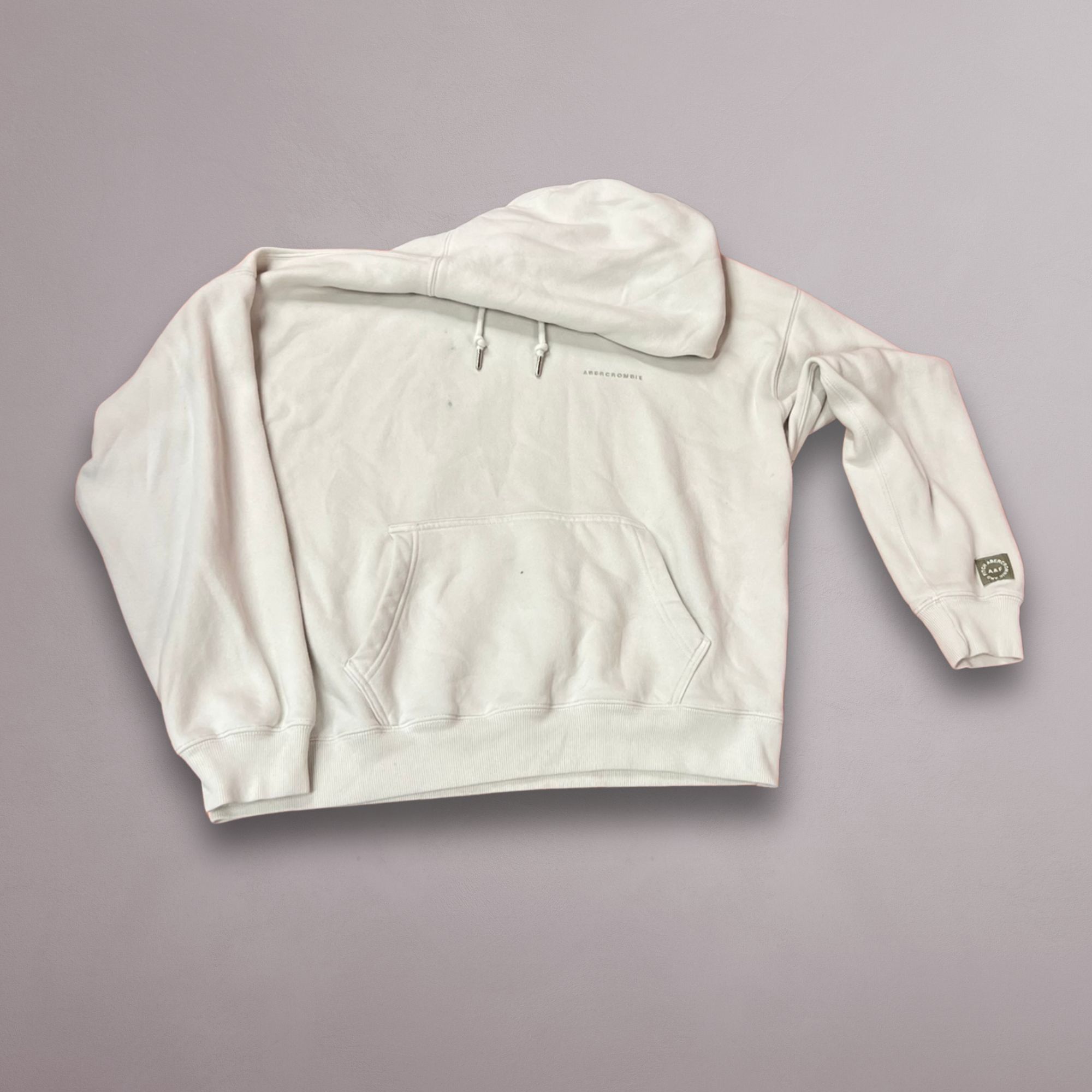 Abercrombie & Fitch Abercrombie & Fitch White Hoodie Large Soft Cotton Blend Fro Size US L / EU 52-54 / 3 - 2 Thumbnail