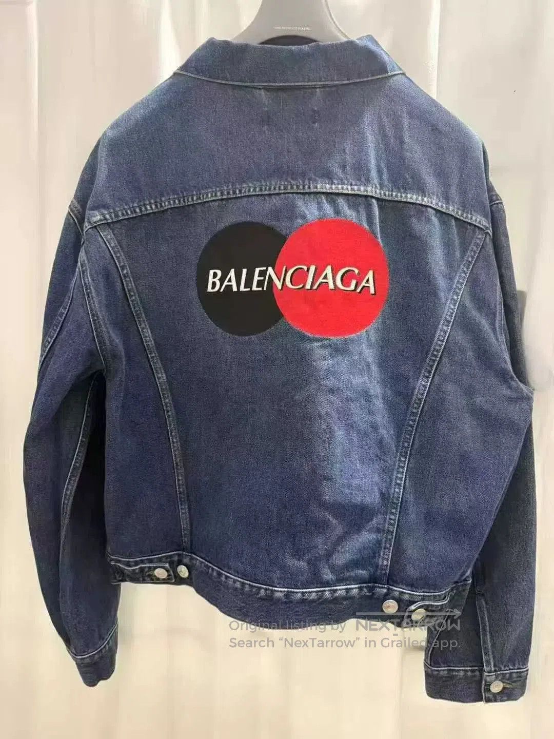 Balenciaga balenciaga blue embroidered denim jacket. Size US L / EU 52-54 / 3 - 2 Thumbnail