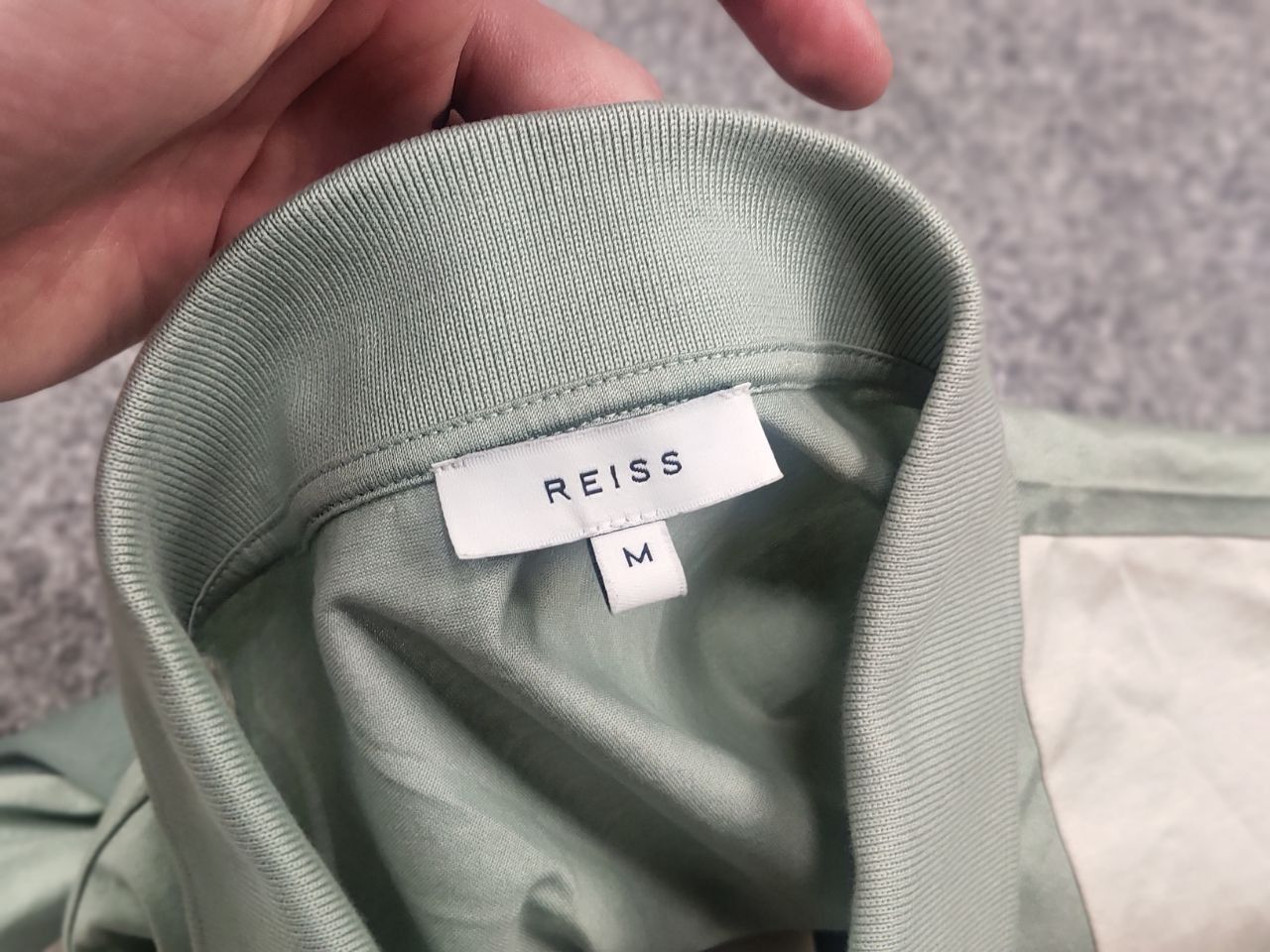 Reiss Reiss Owen Stripe Detailed Zip Neck Polo shades green Shirt Size US L / EU 52-54 / 3 - 13 Thumbnail