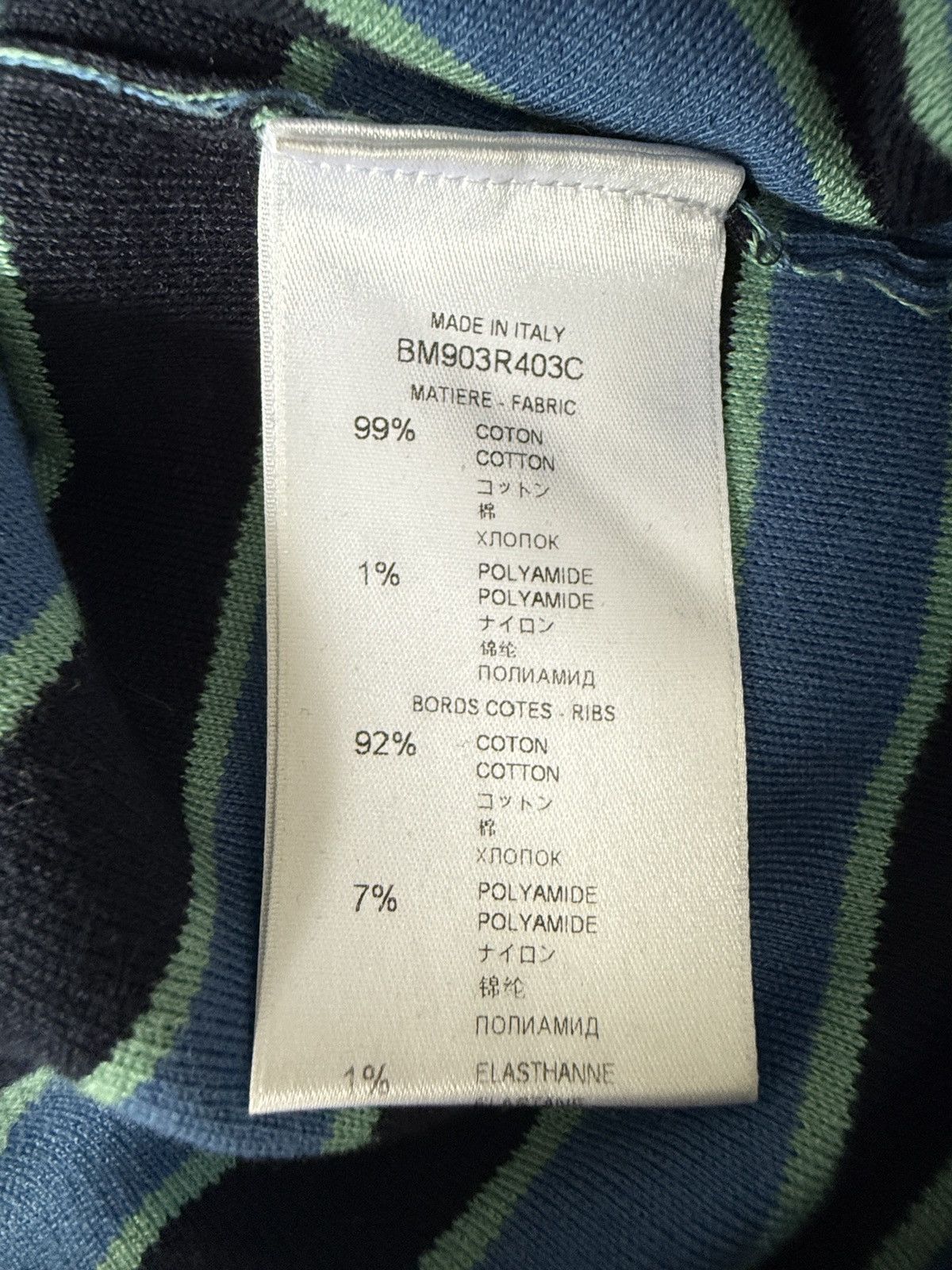 Givenchy Givenchy Blue Short Sleeve Striped Logo Knit Sweater Size US L / EU 52-54 / 3 - 4 Thumbnail