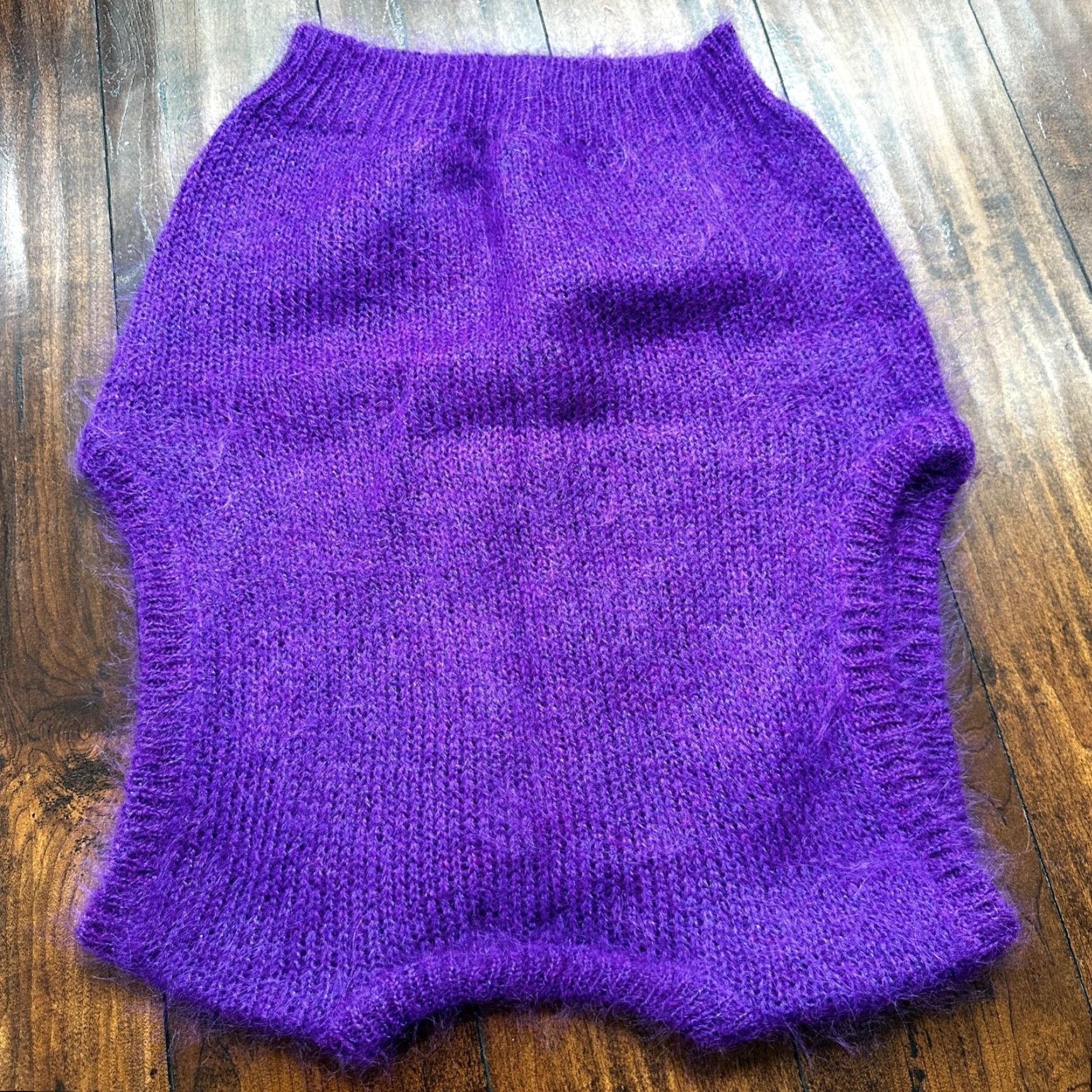 Vintage VINTAGE Purple 80s Sweater Mens L Mohair Vest Geometric Hippie Boho Wool Shirt Size US L / EU 52-54 / 3 - 7 Thumbnail