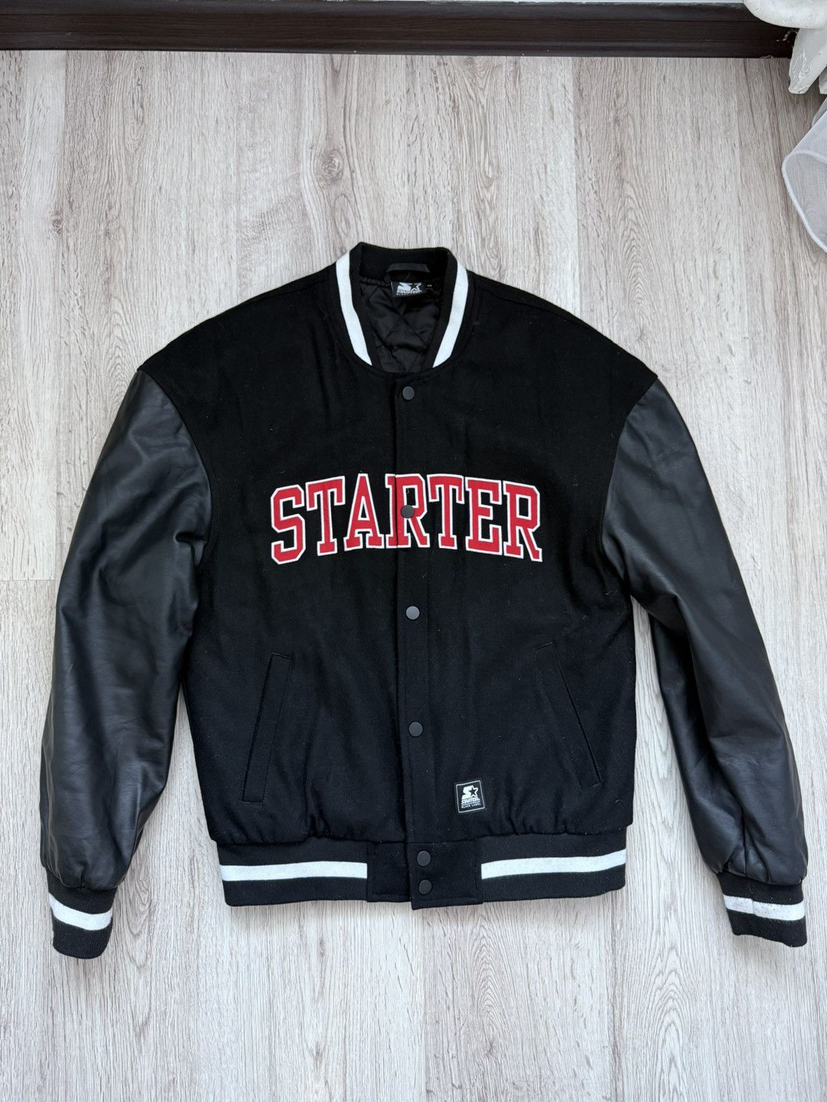 Starter Starter Black Label Varsity Jacket Wool LeatherOversized Fit Size US S / EU 44-46 / 1 - 1 Thumbnail