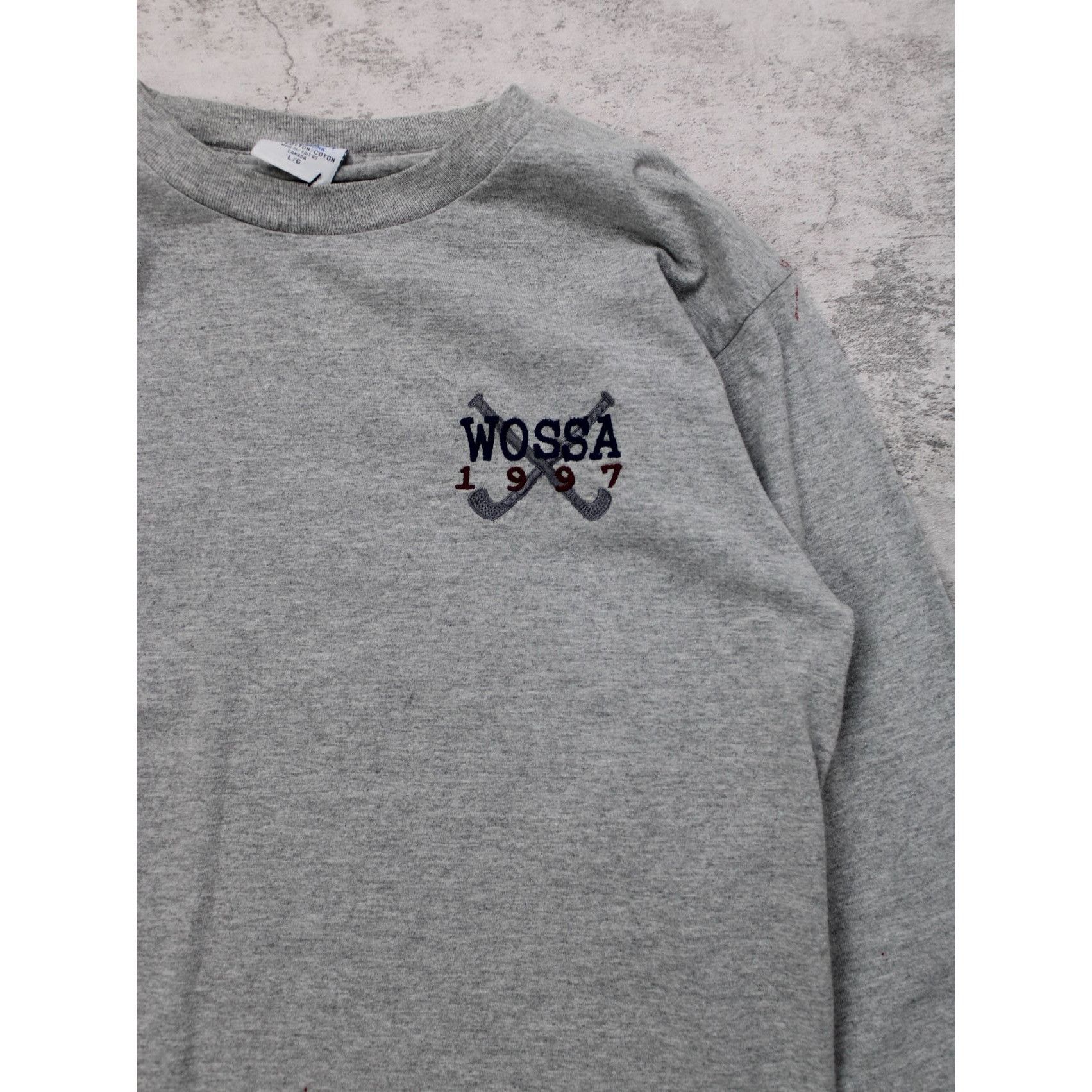 Other Vintage 90s Wossa 1992 Gray Full Sleeves T Size US L / EU 52-54 / 3 - 2 Thumbnail