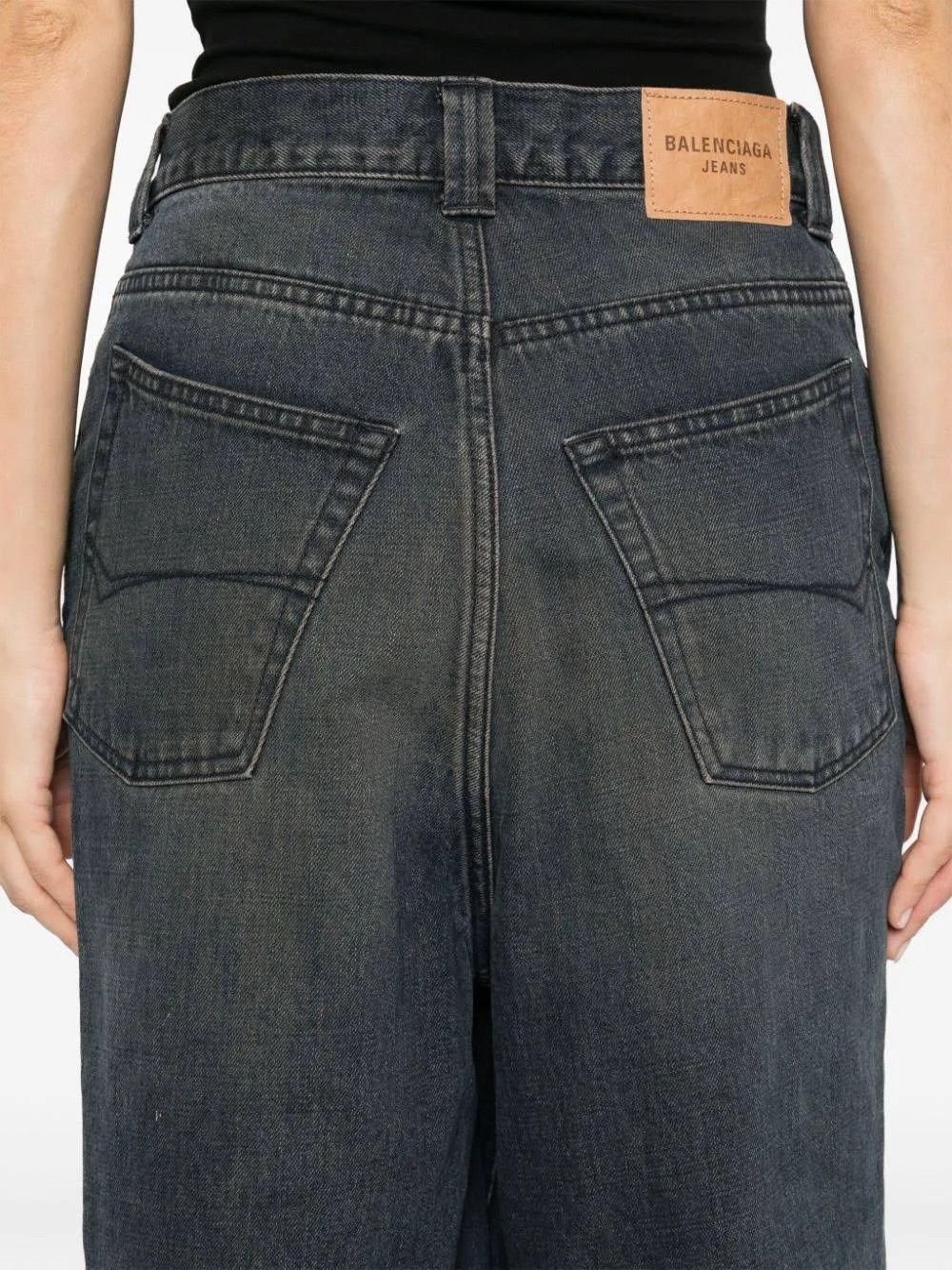 Balenciaga o1la1rc1a1024 Denim Skirt Shorts in Brown/Marine Blue Size 28" / US 6 / IT 42 - 5 Thumbnail