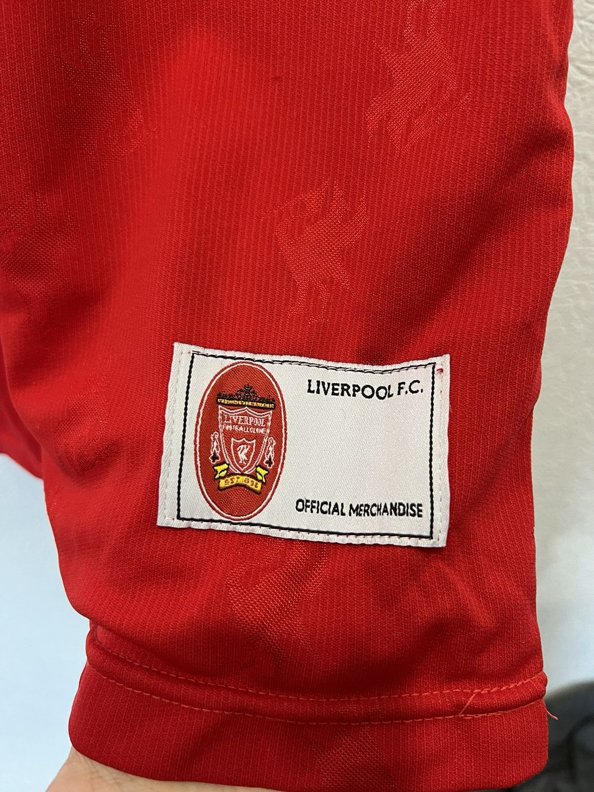 Vintage Liverpool 1996/1997 Home Soccer Jersey Football Score Draw Size US S / EU 44-46 / 1 - 5 Thumbnail