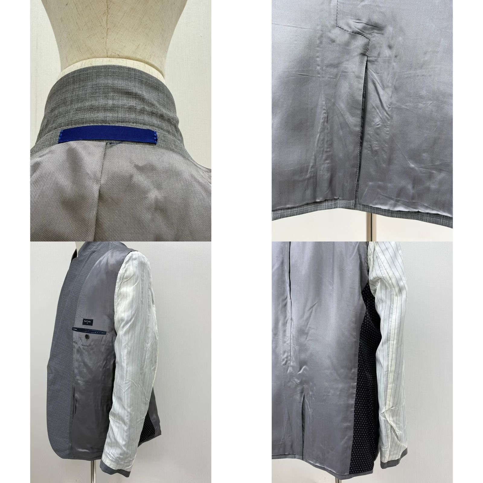 Paul Smith VINTAGE Paul Smith Mens Blazer Leather Wool Grey Jacket XL Notch Lapel 3-in-1 Formal Casual Vintage Mens XL Grey Size 46R - 10 Thumbnail
