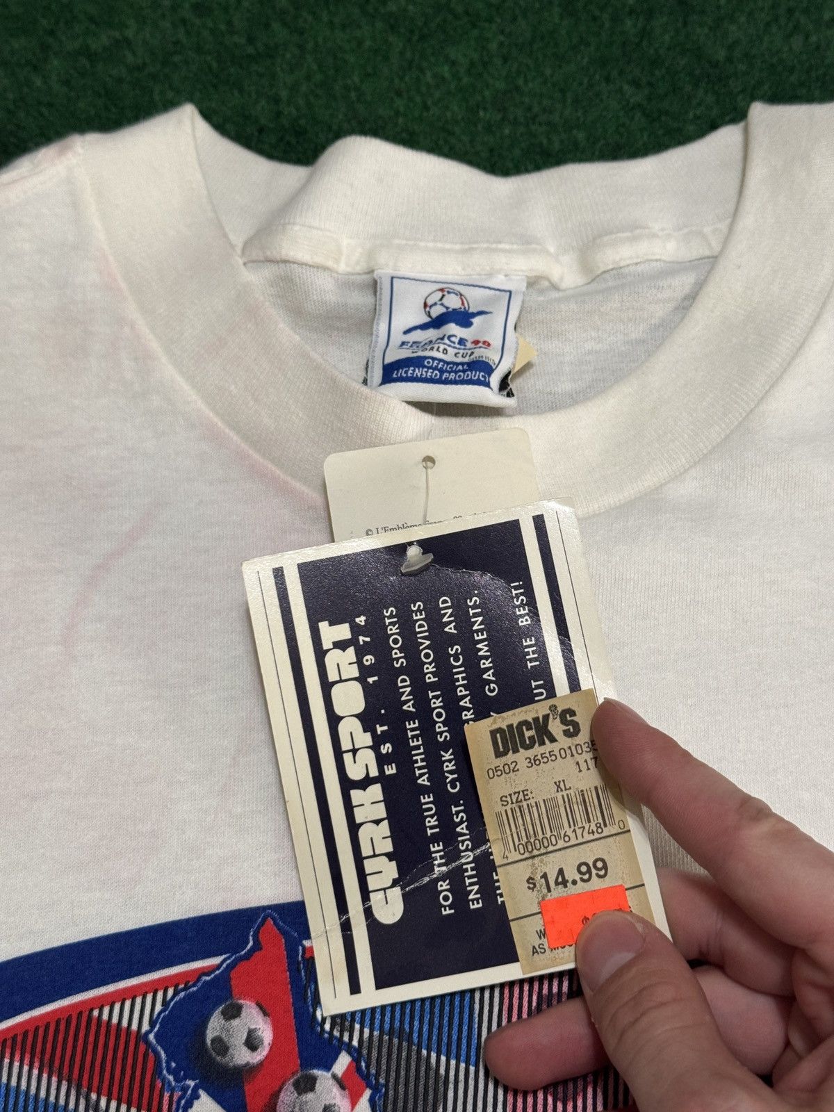 Vintage Fifa World Cup France England 90s National Team XL T Shirt Size US XL / EU 56 / 4 - 3 Thumbnail