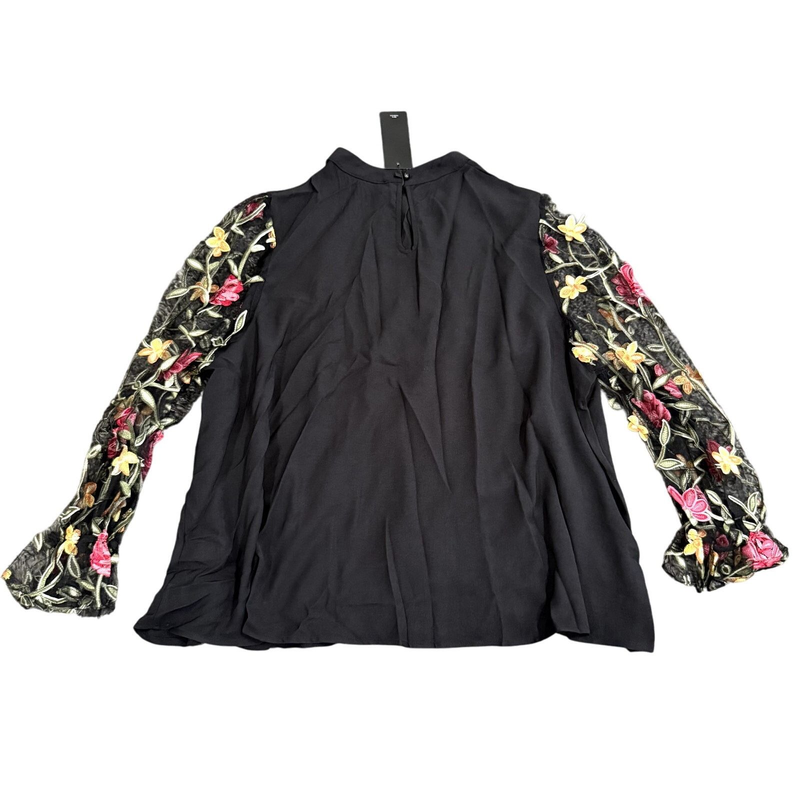 Shein Women's Plus High Neck Embroidered Long Sleeve Blouse, 28/30 Size 4XL / US 24-26 - 2 Thumbnail