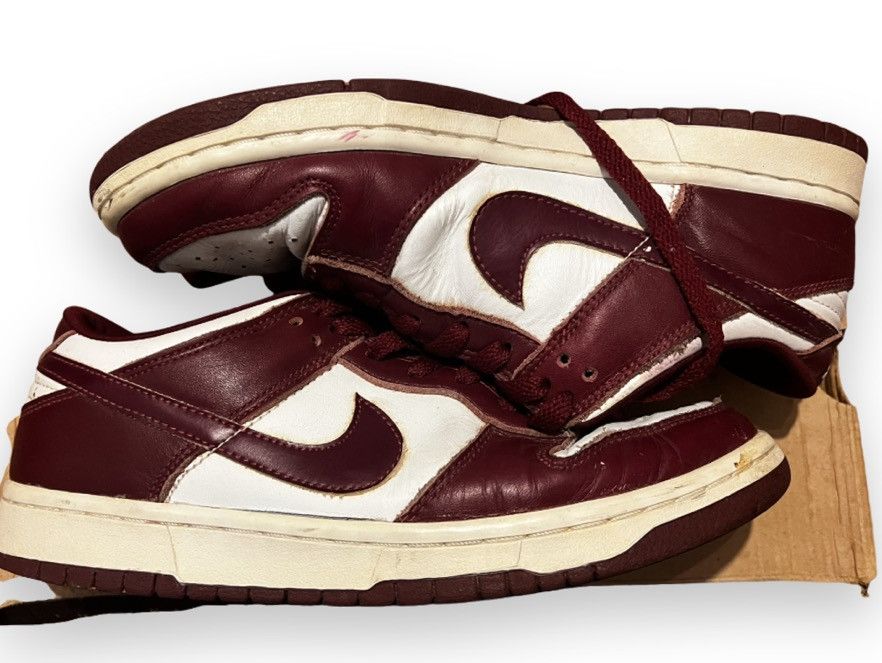 Nike × Vintage Nike dunk low 1999 burgundy with box Size US 8 / EU 41 - 3 Thumbnail