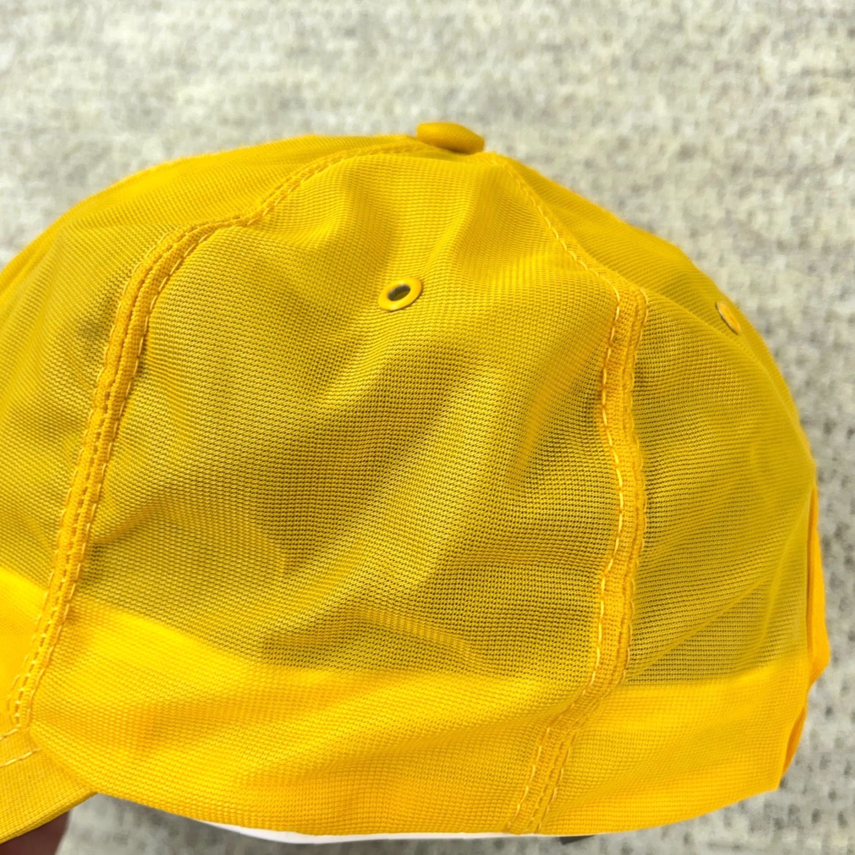 Vintage VINTAGE Louisville MFG Trucker Hat Cap Made IN USA Yellow 80s Mens One Size Adjustable Cotton Twill Hat Size ONE SIZE - 4 Thumbnail