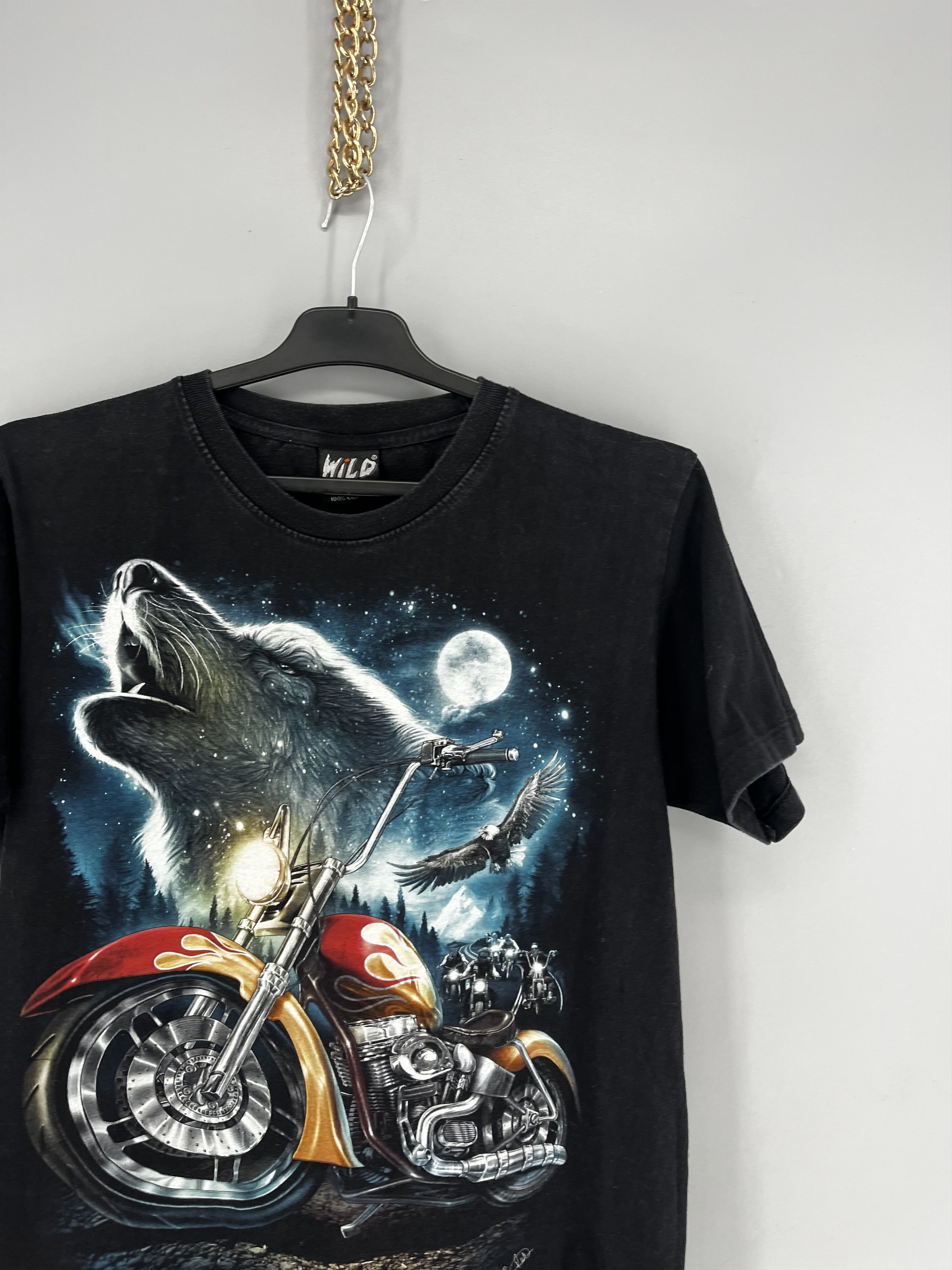 Vintage Eagle Biker Native Indian Motorbike Front & Back Print Size US M / EU 48-50 / 2 - 5 Thumbnail