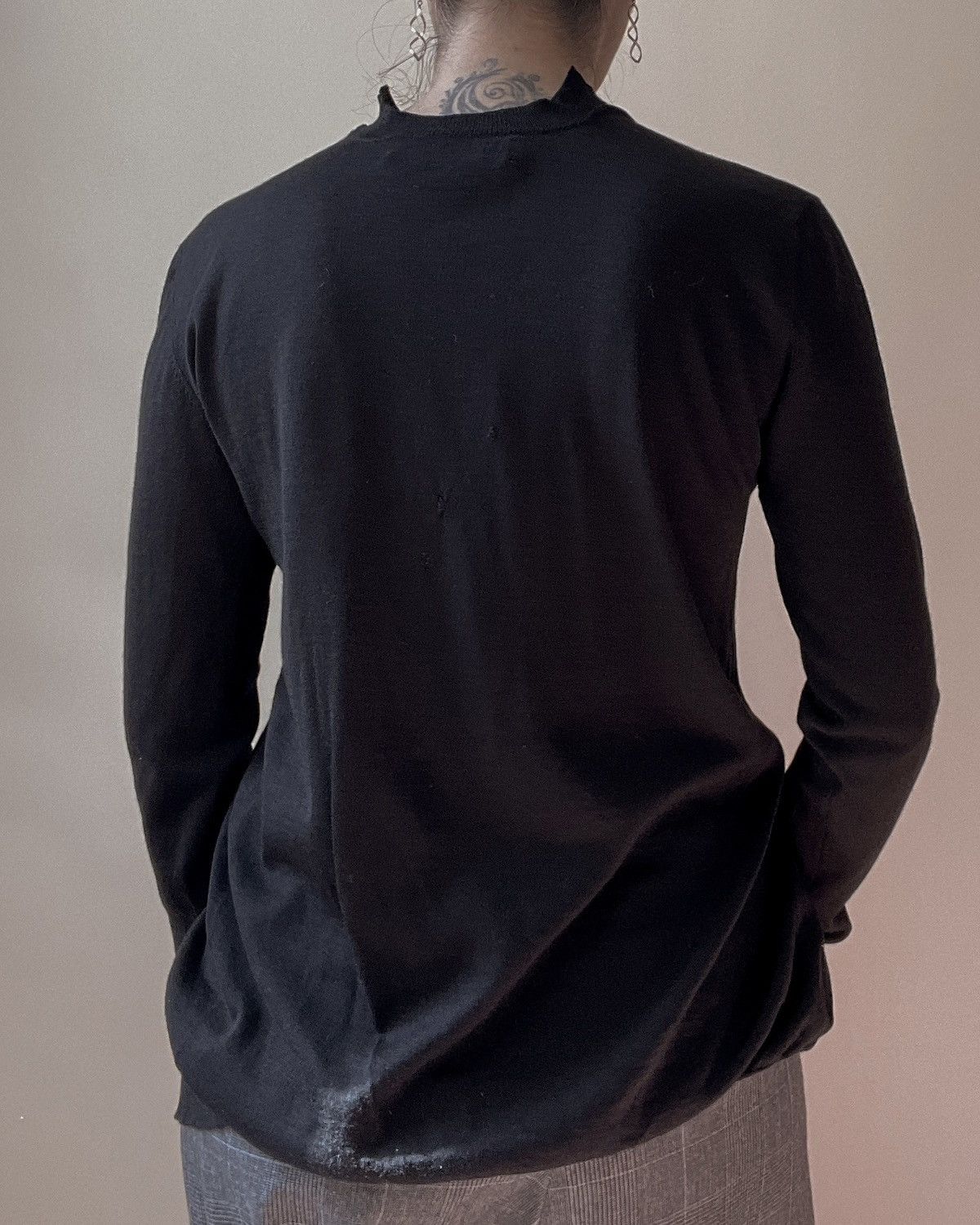 Marni Marni Black Wool & Silk Cardigan Size S / US 4 / IT 40 - 3 Thumbnail