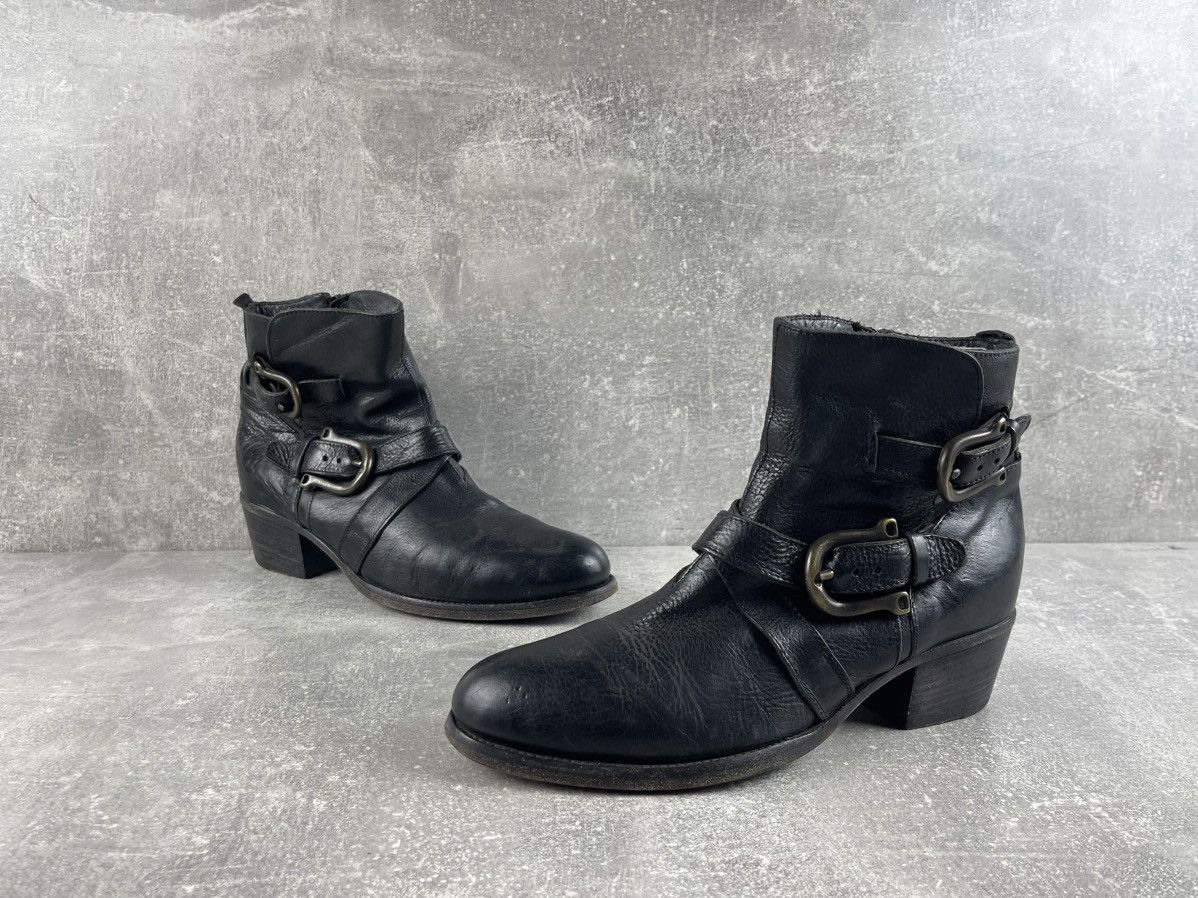 MoMA MOMA Avant Garde Black Leather Harness Moto Ankle Boots Size US 8.5 / IT 38.5 - 4 Thumbnail