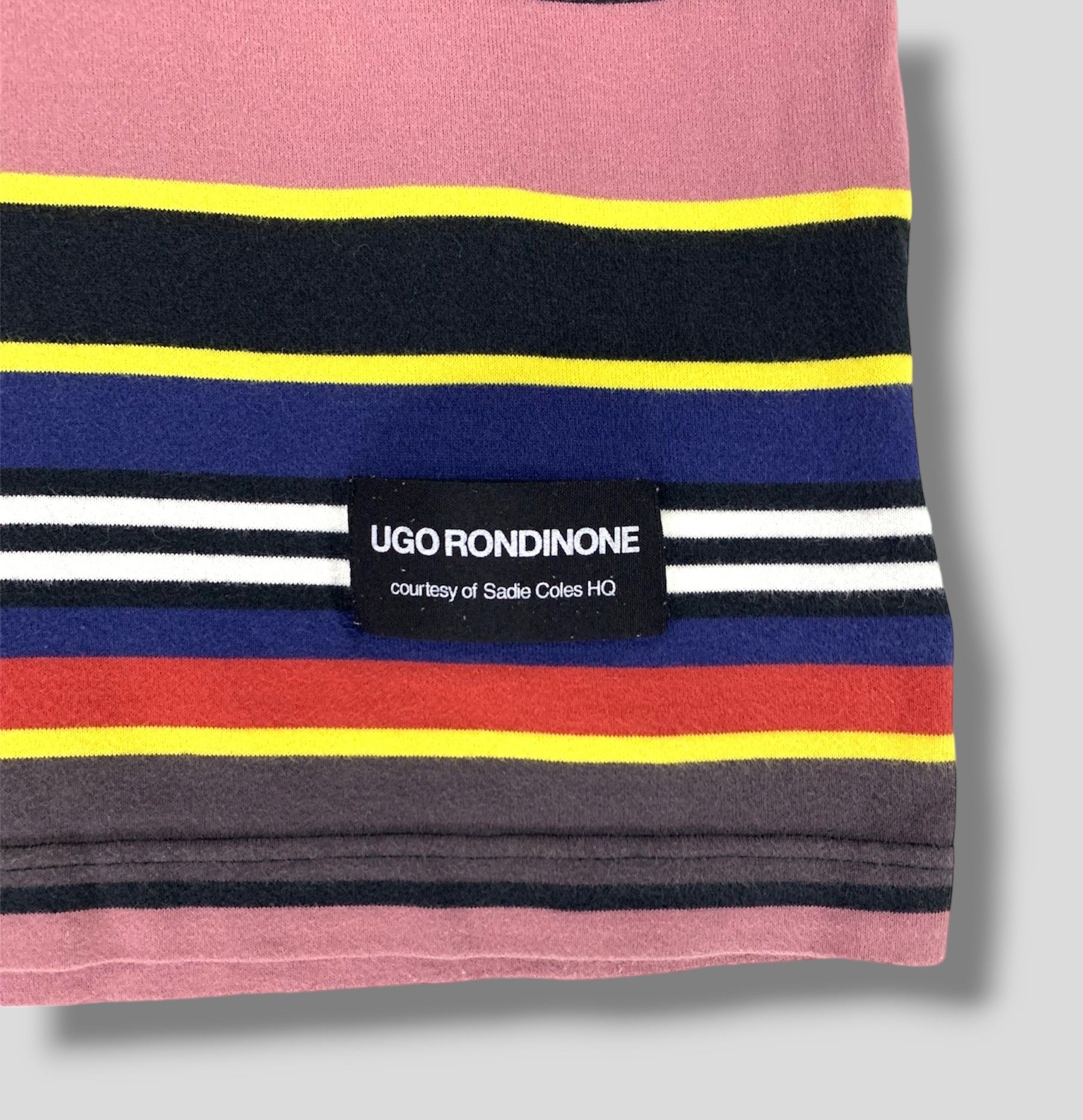 Comme des garcons ugo rondinone stripe multicolor tshirt